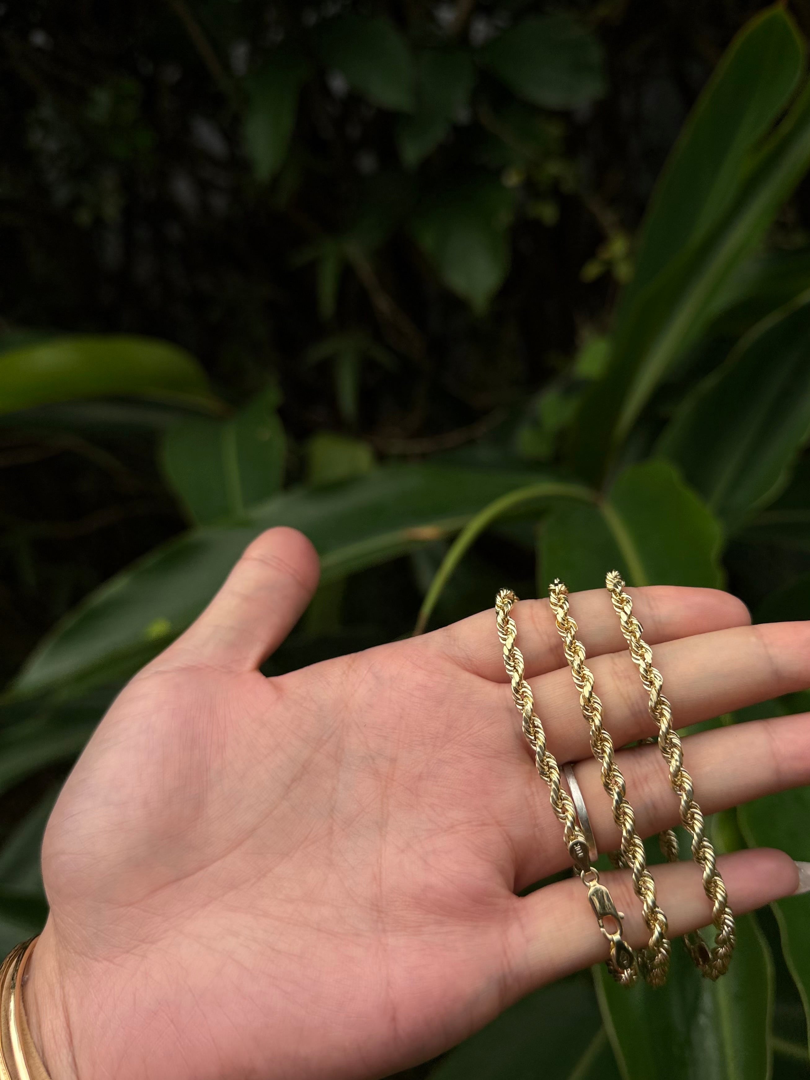 10k 4.2mm Gold Rope Bracelet