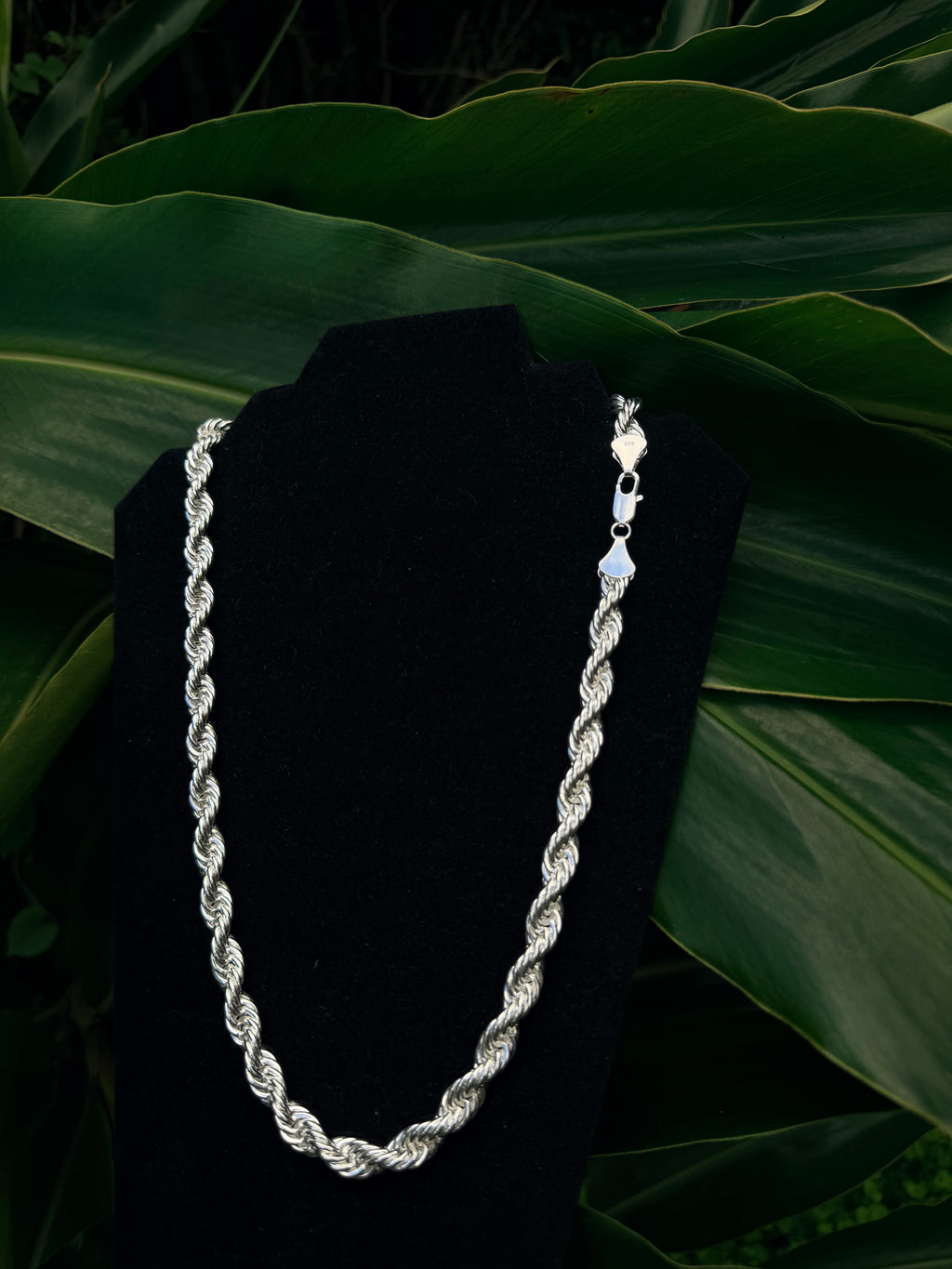 925 Sterling Silver 10mm 24” Rope Chain