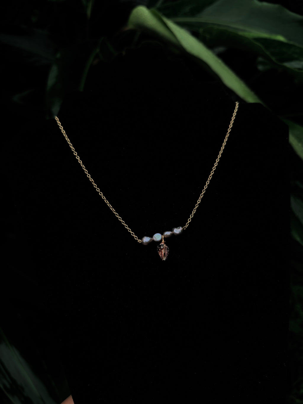 14k gold filled Pearl Shell Chain