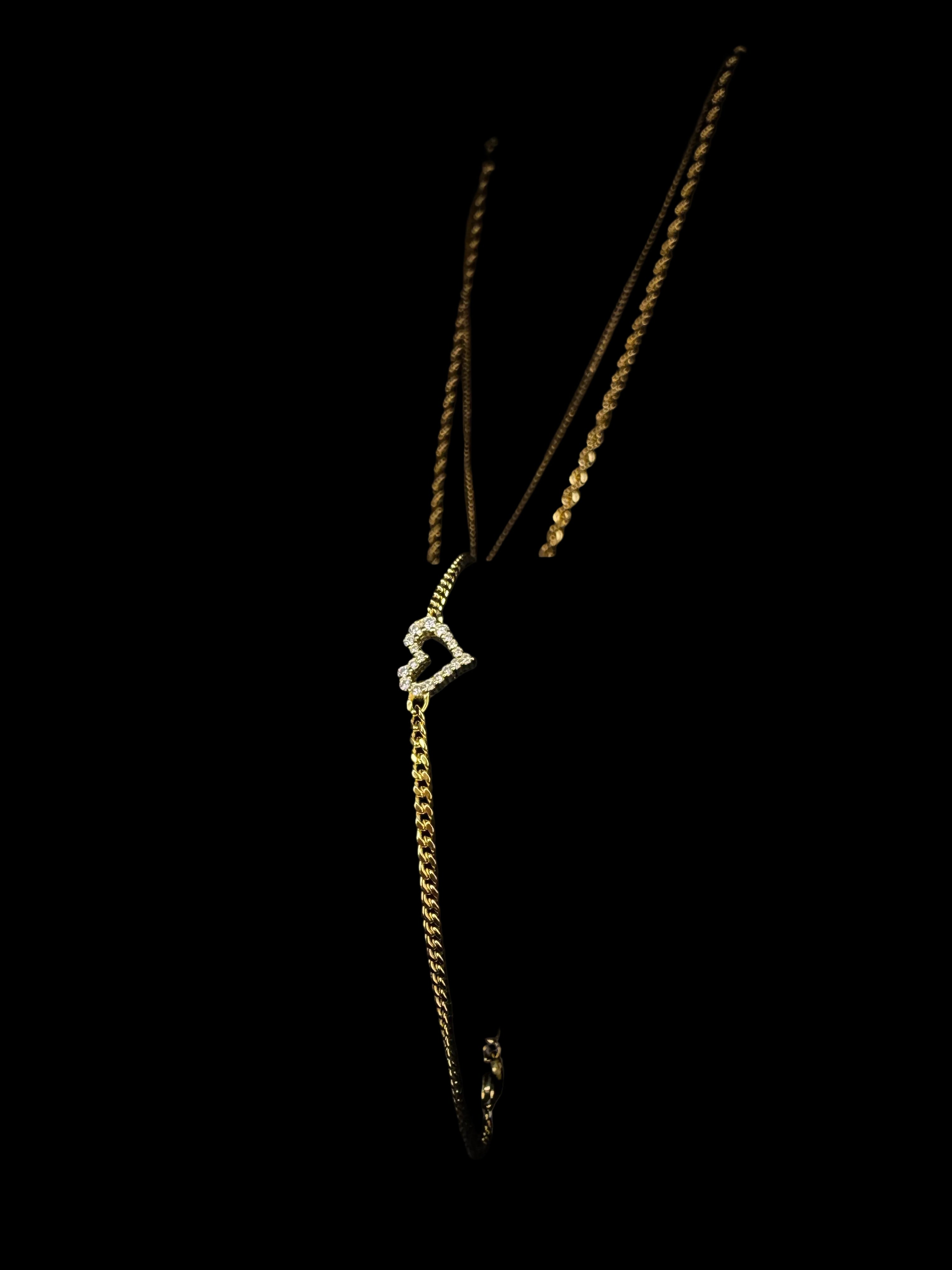 Moissanite Heart Bracelet