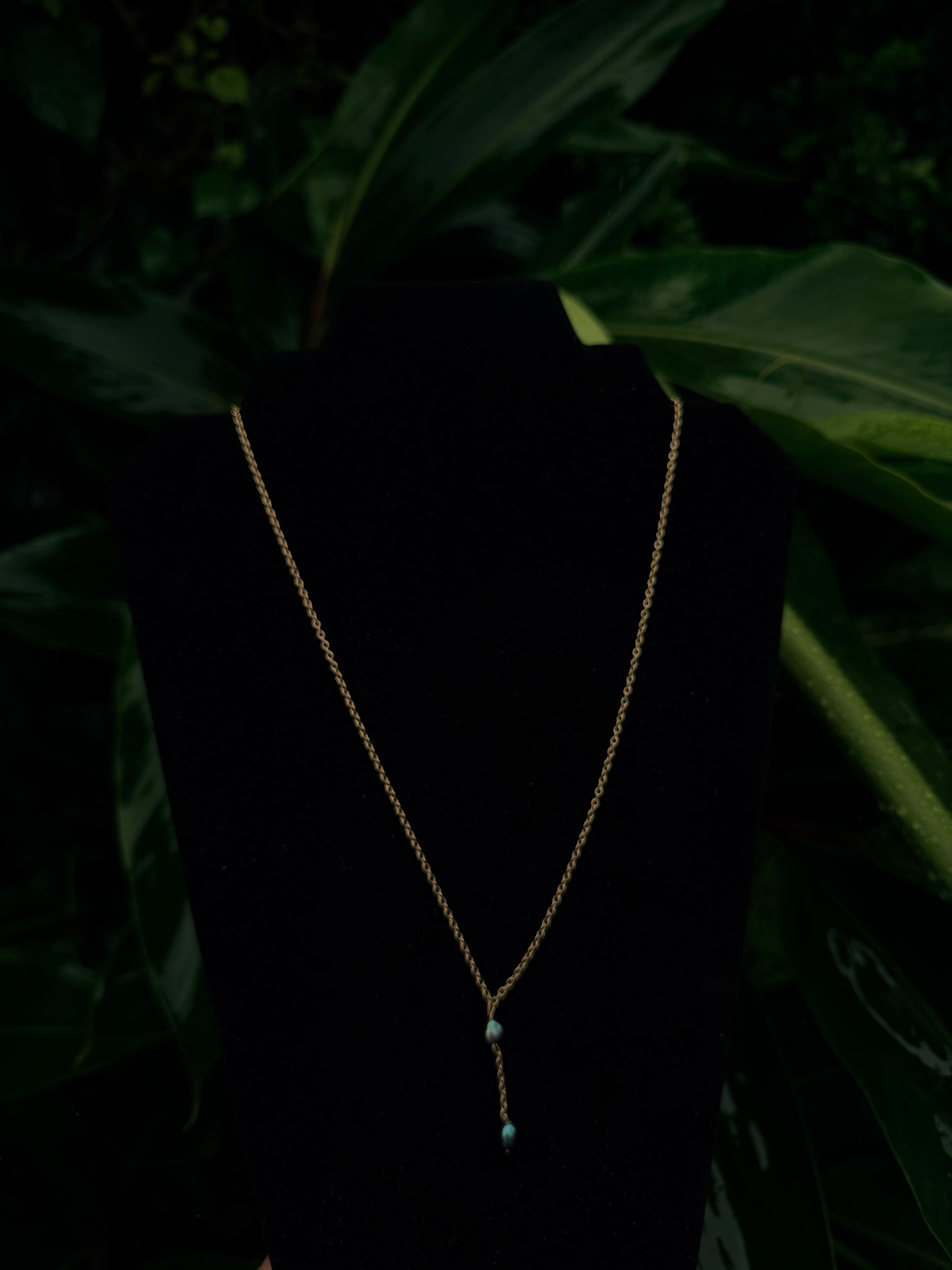14k gold filled simple drop style pearl chain