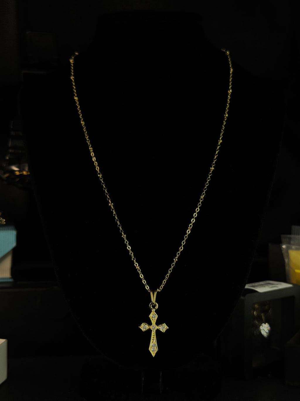 Highly Favored Beaded Cable Link Necklace – 14k Gold Filled Cross Pendant with Tarnish-Resistant Finish