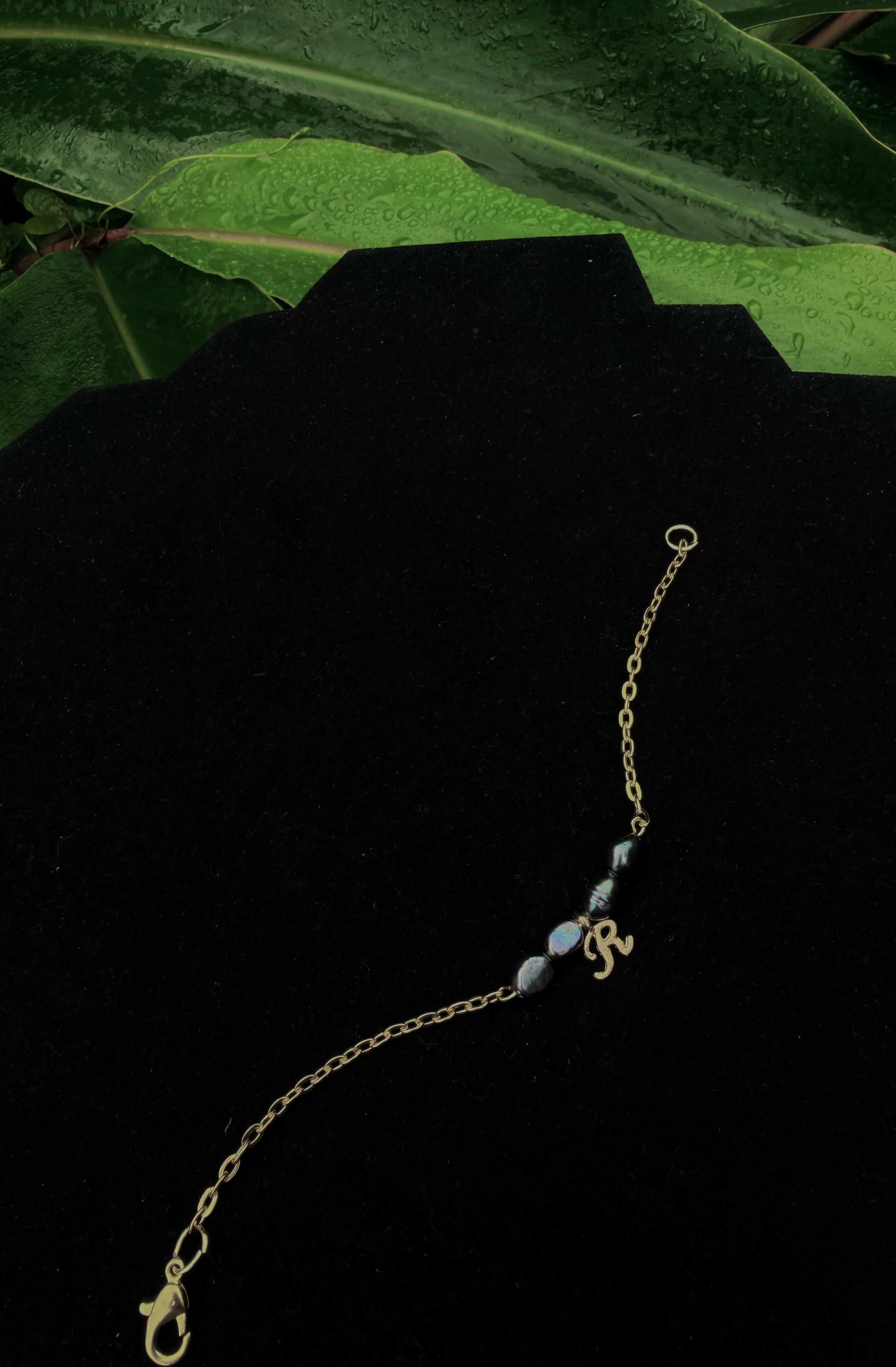 14k gold filled initial pearl Bracelets