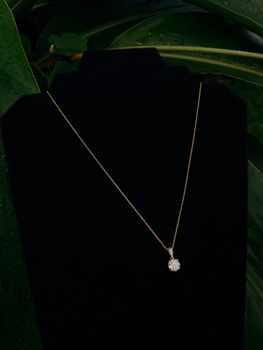 10k Solid Cable Link With Genuine Moissanite Stone