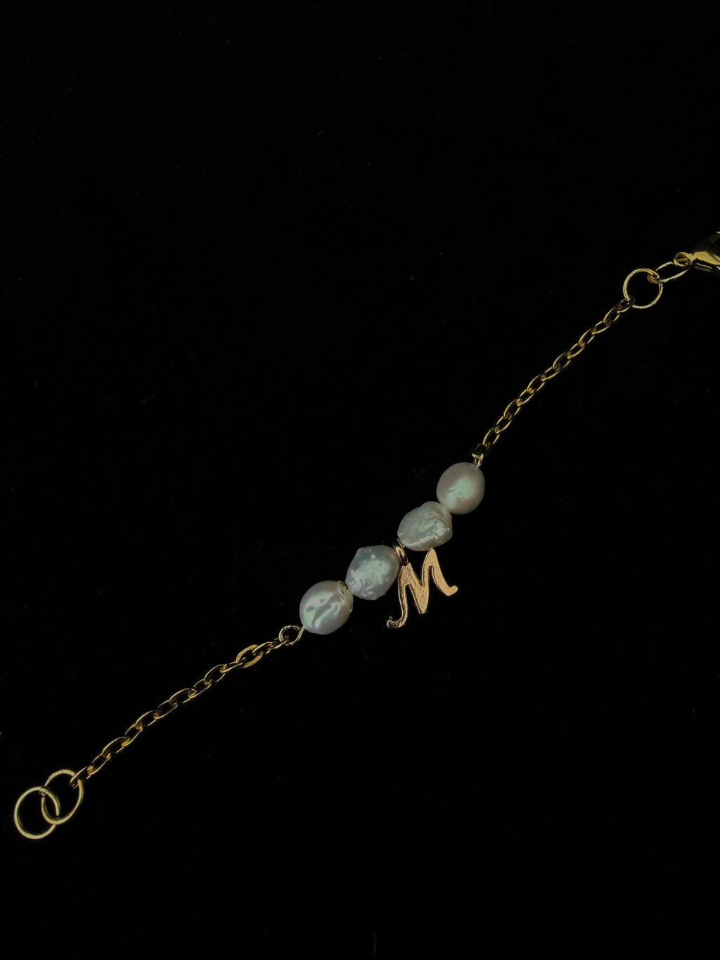 14k gold filled initial pearl Bracelets