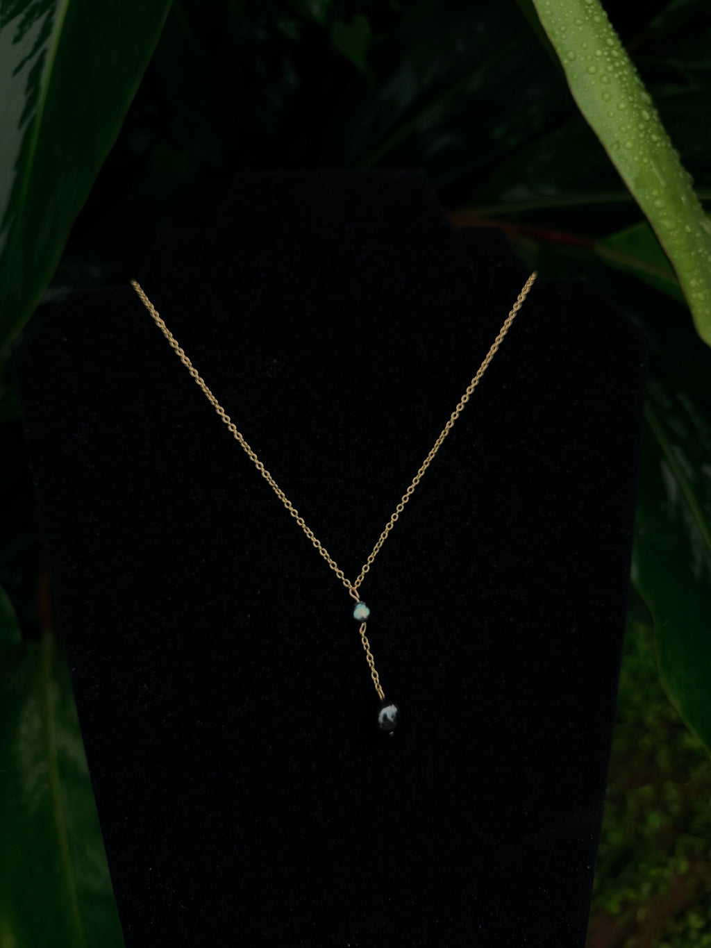 14k gold filled Drop Pearl Chain