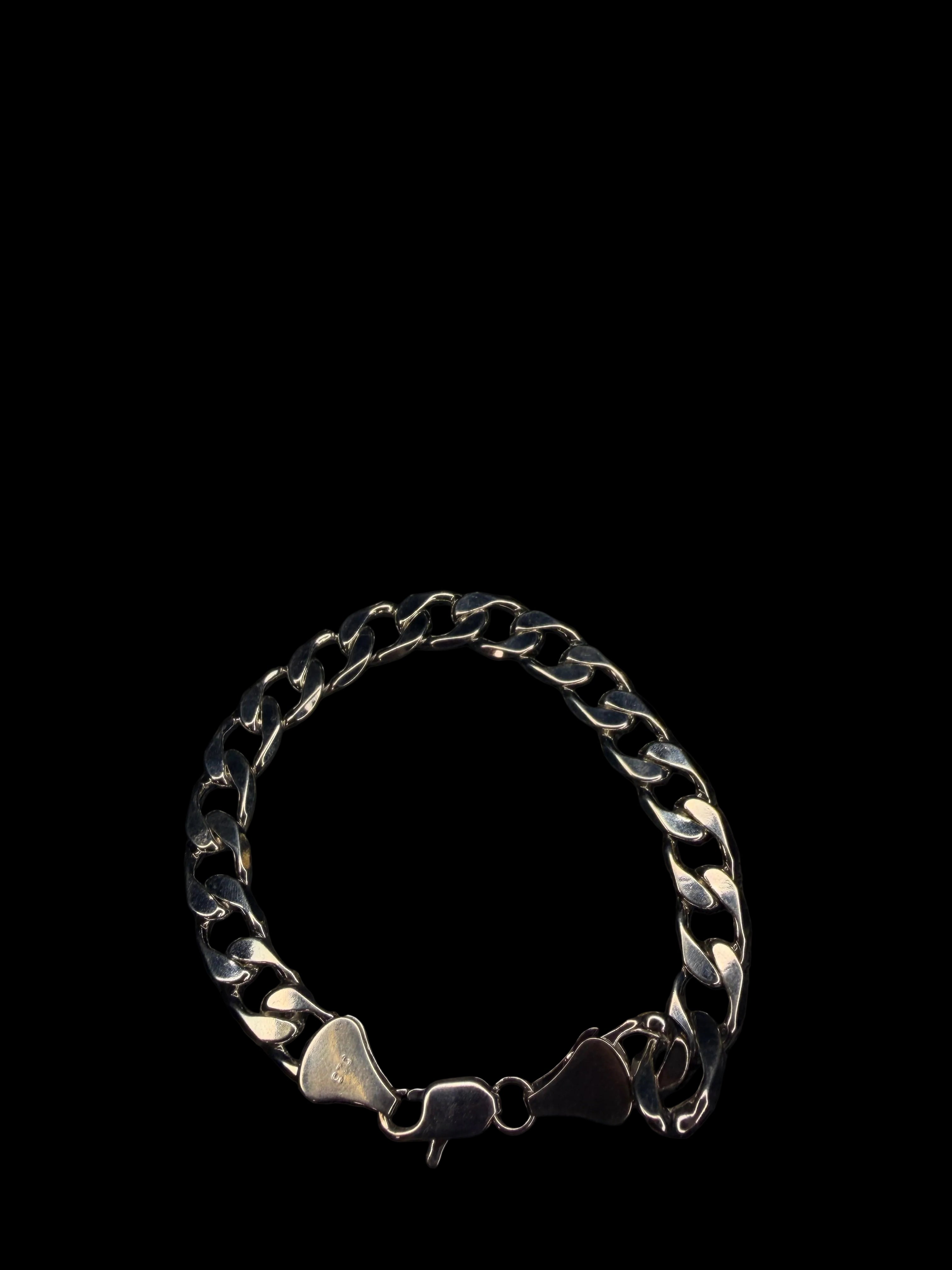 925 Solid Sterling Silver Curb Link Bracelet