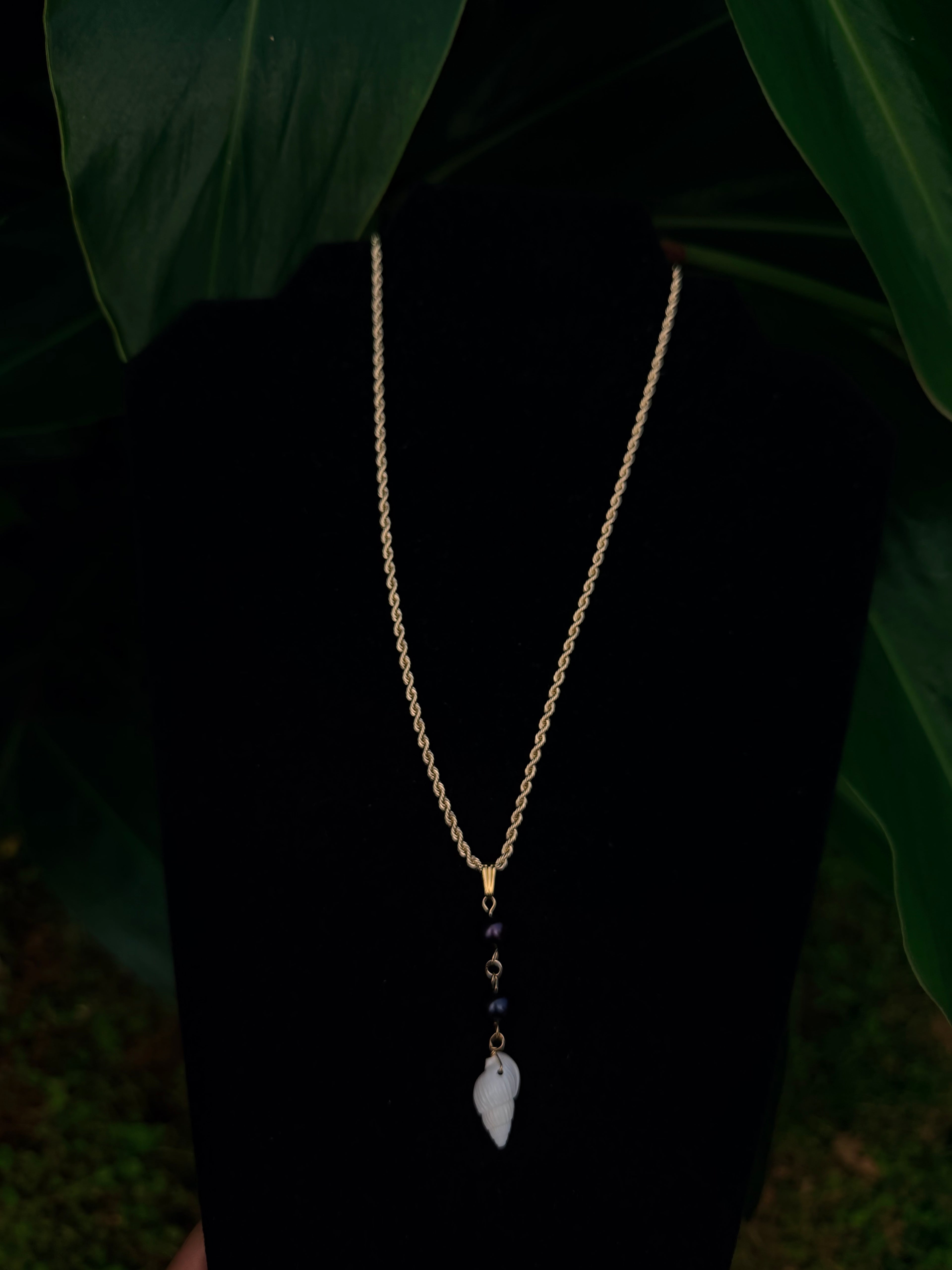 14k Gold Filled Pearl Shell Rope Chain