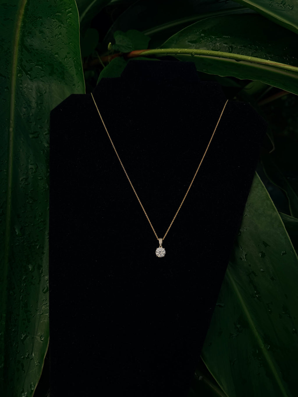 10k Solid Cable Link With Genuine Moissanite Stone