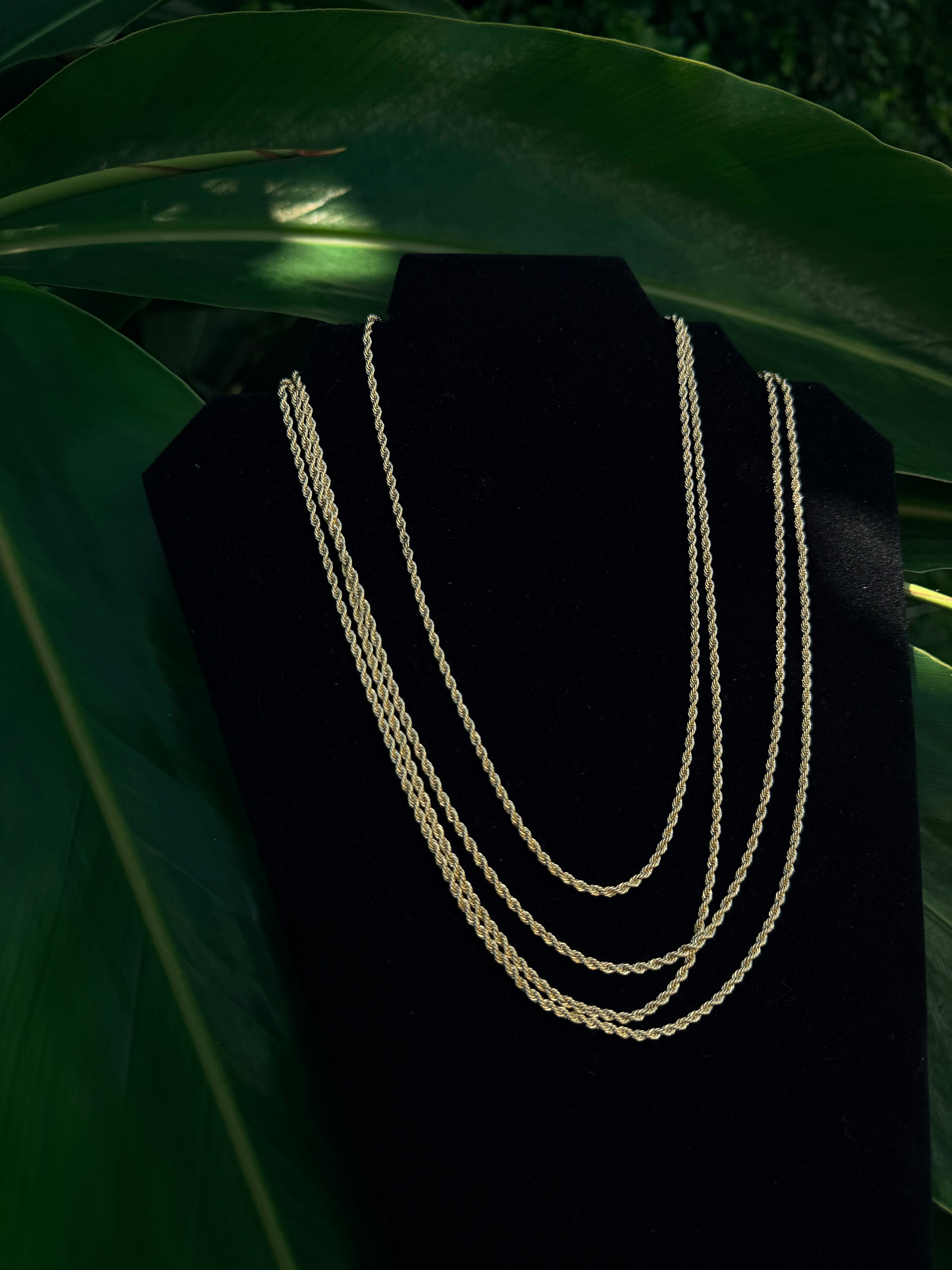 14k gold filled 3mm Rope