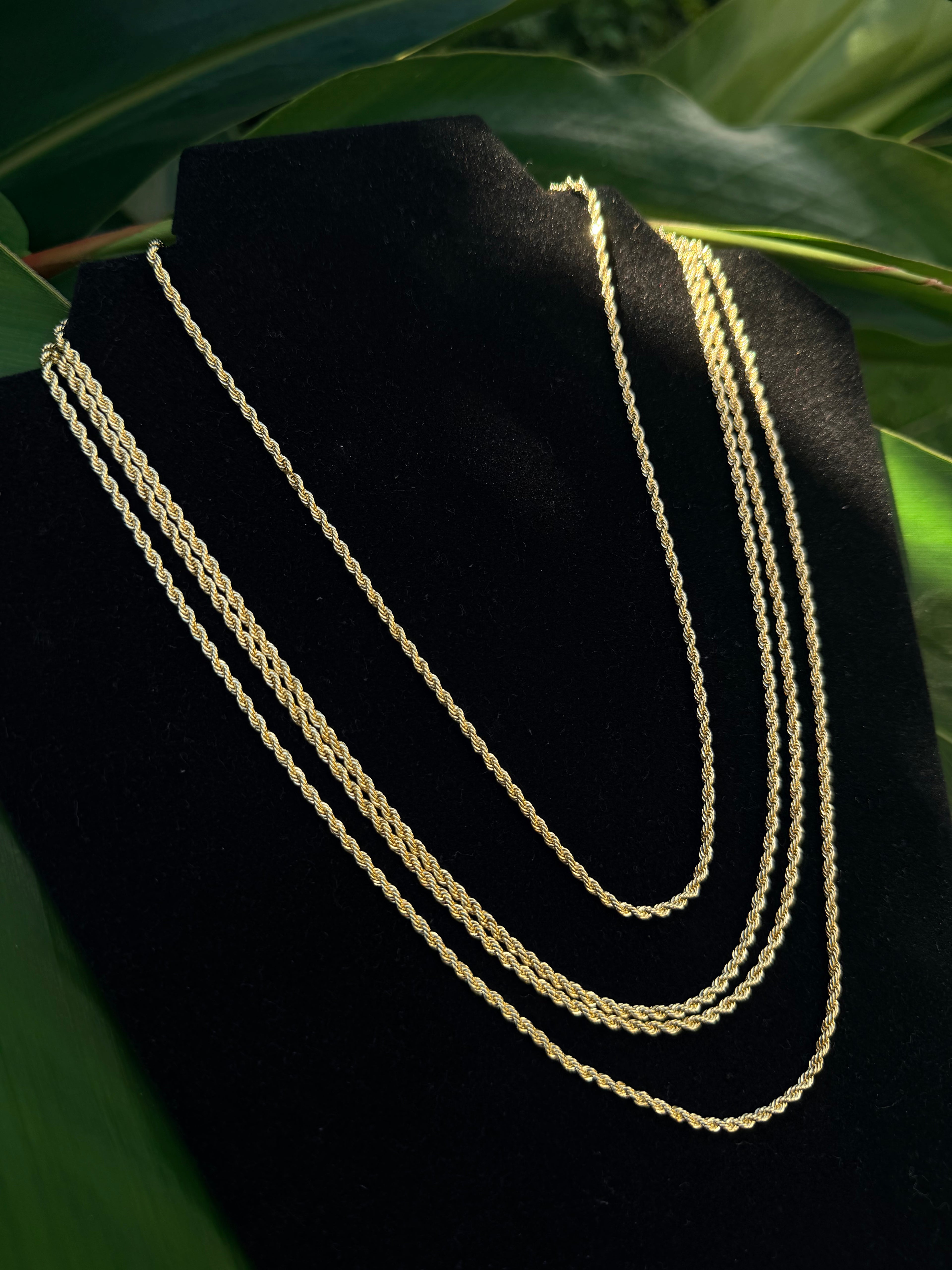 14k gold filled 3mm Rope