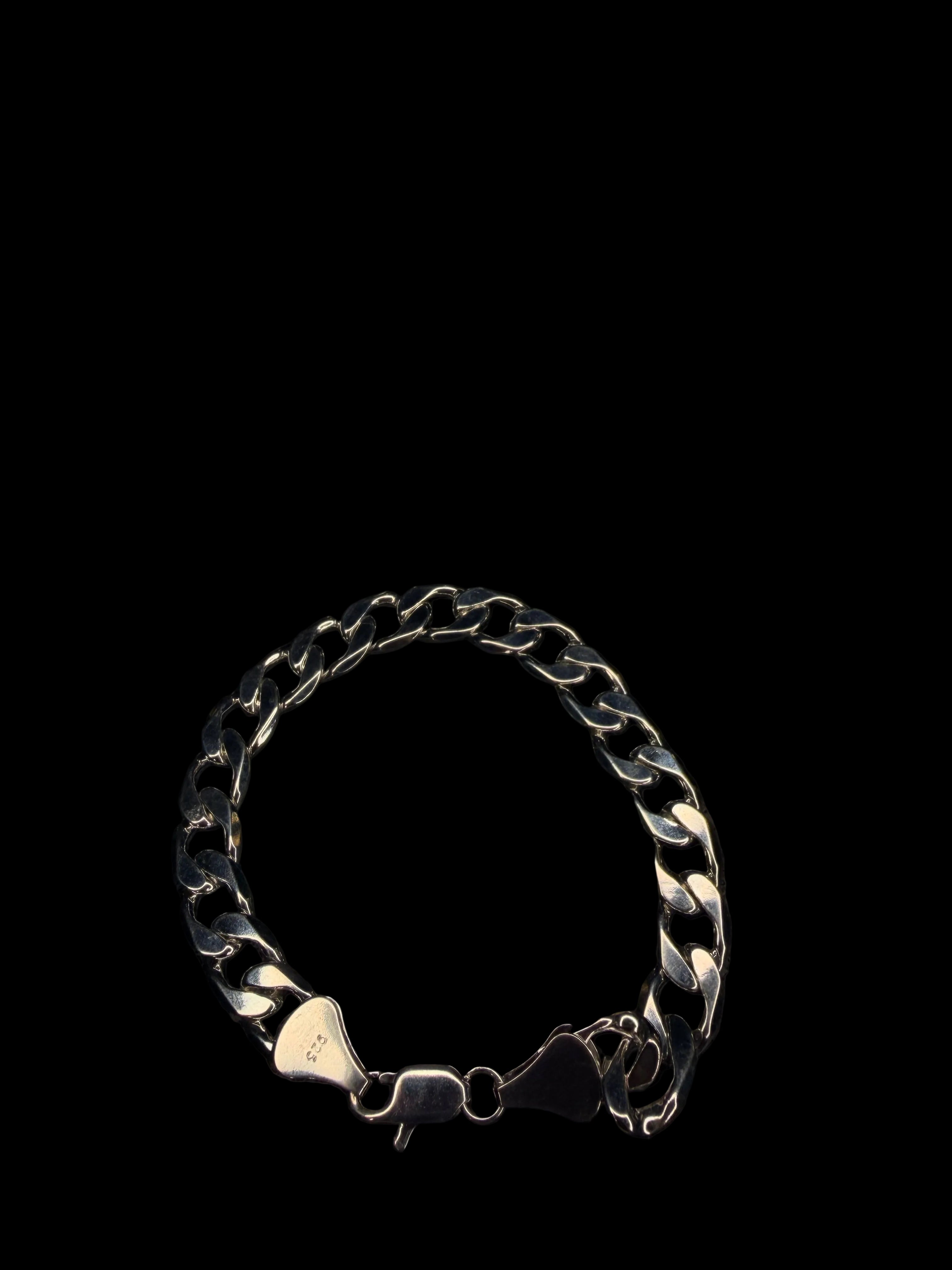 925 Solid Sterling Silver Curb Link Bracelet