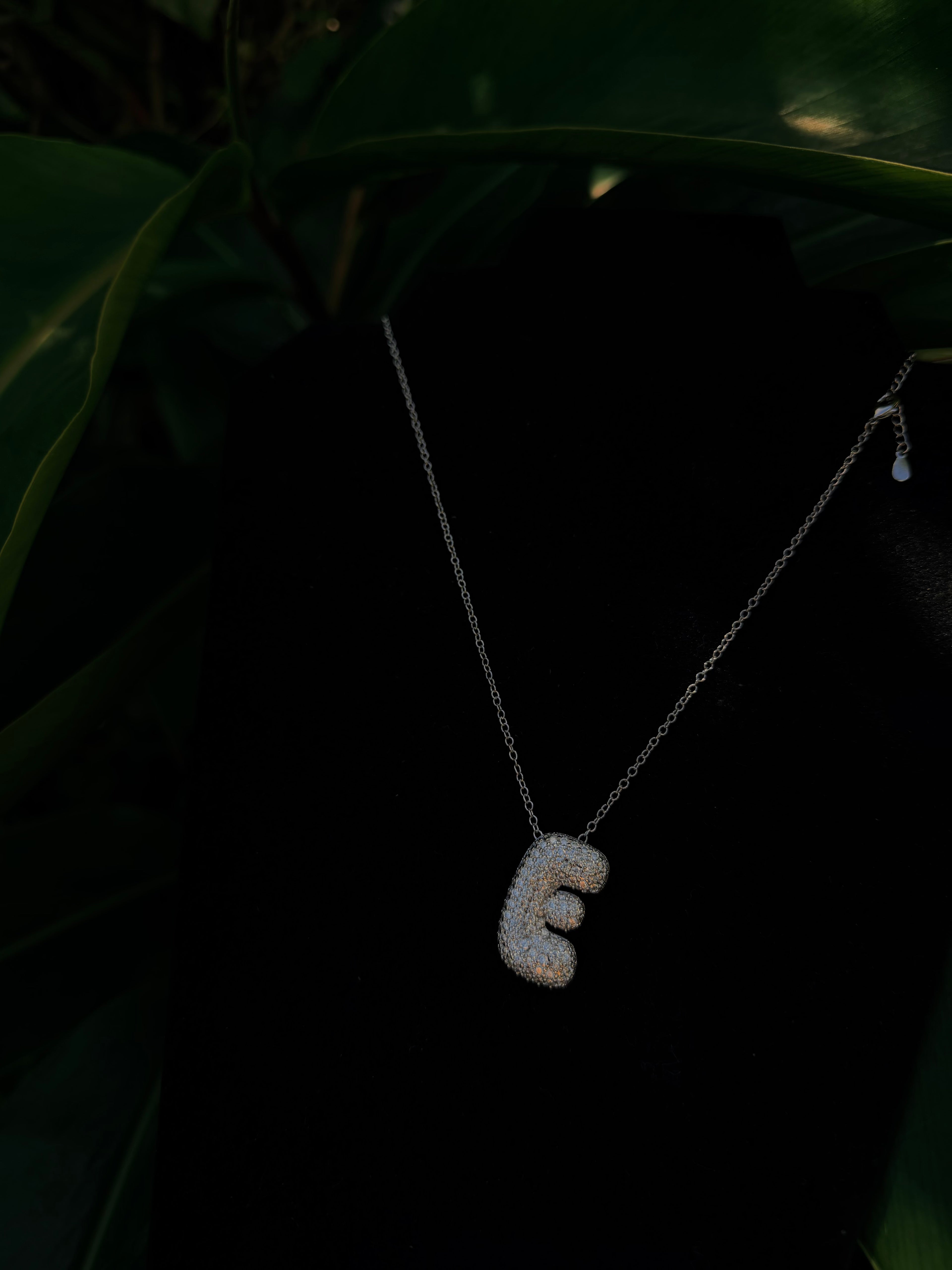 Iced out letter “E” Moissanite Necklace