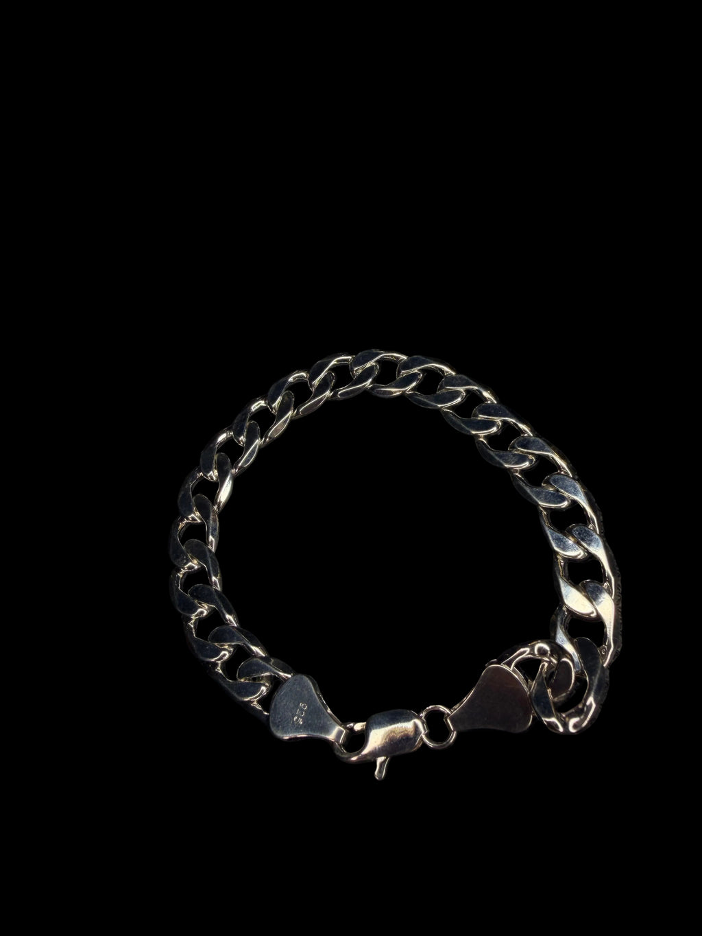 925 Solid Sterling Silver Curb Link Bracelet