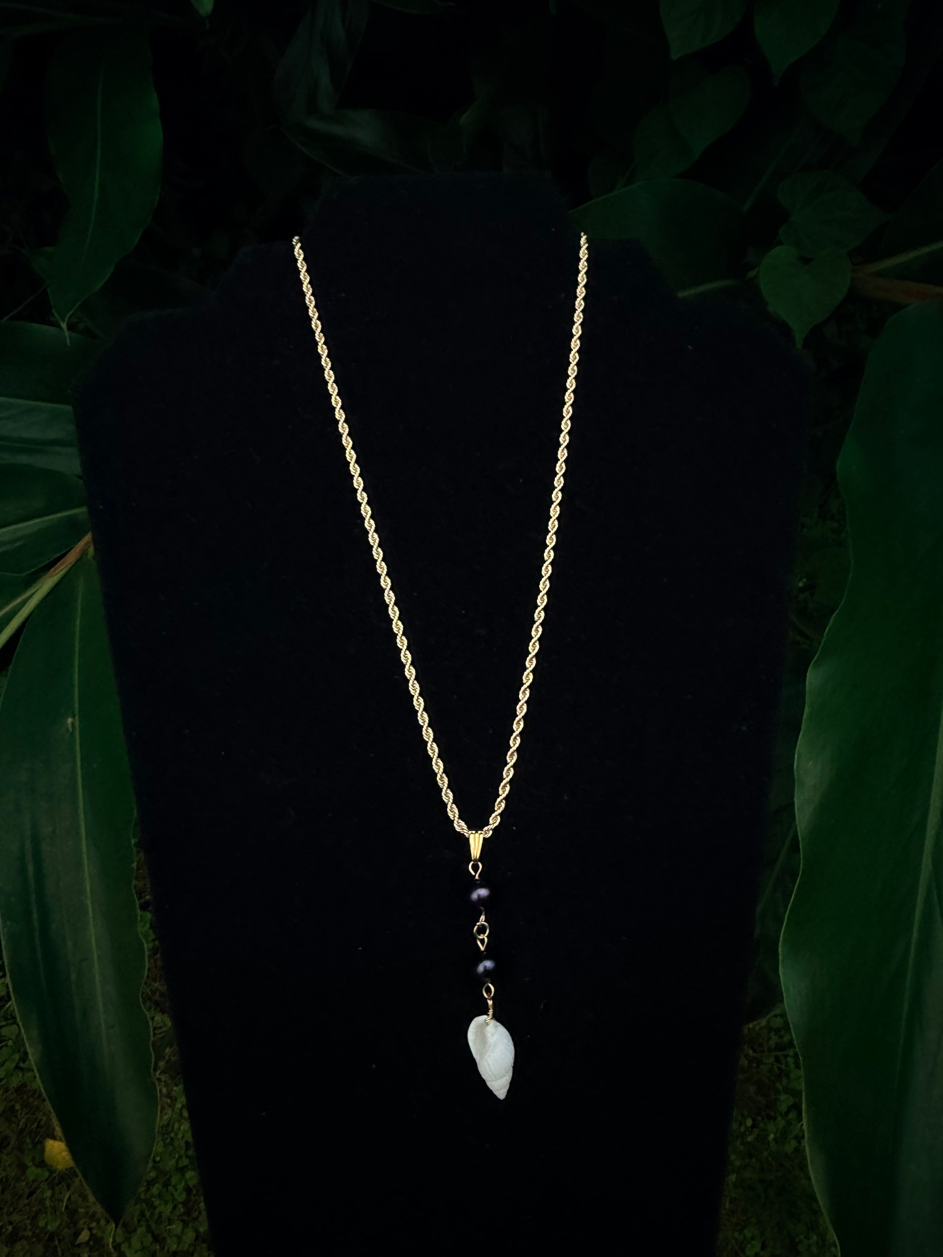 14k Gold Filled Pearl Shell Rope Chain