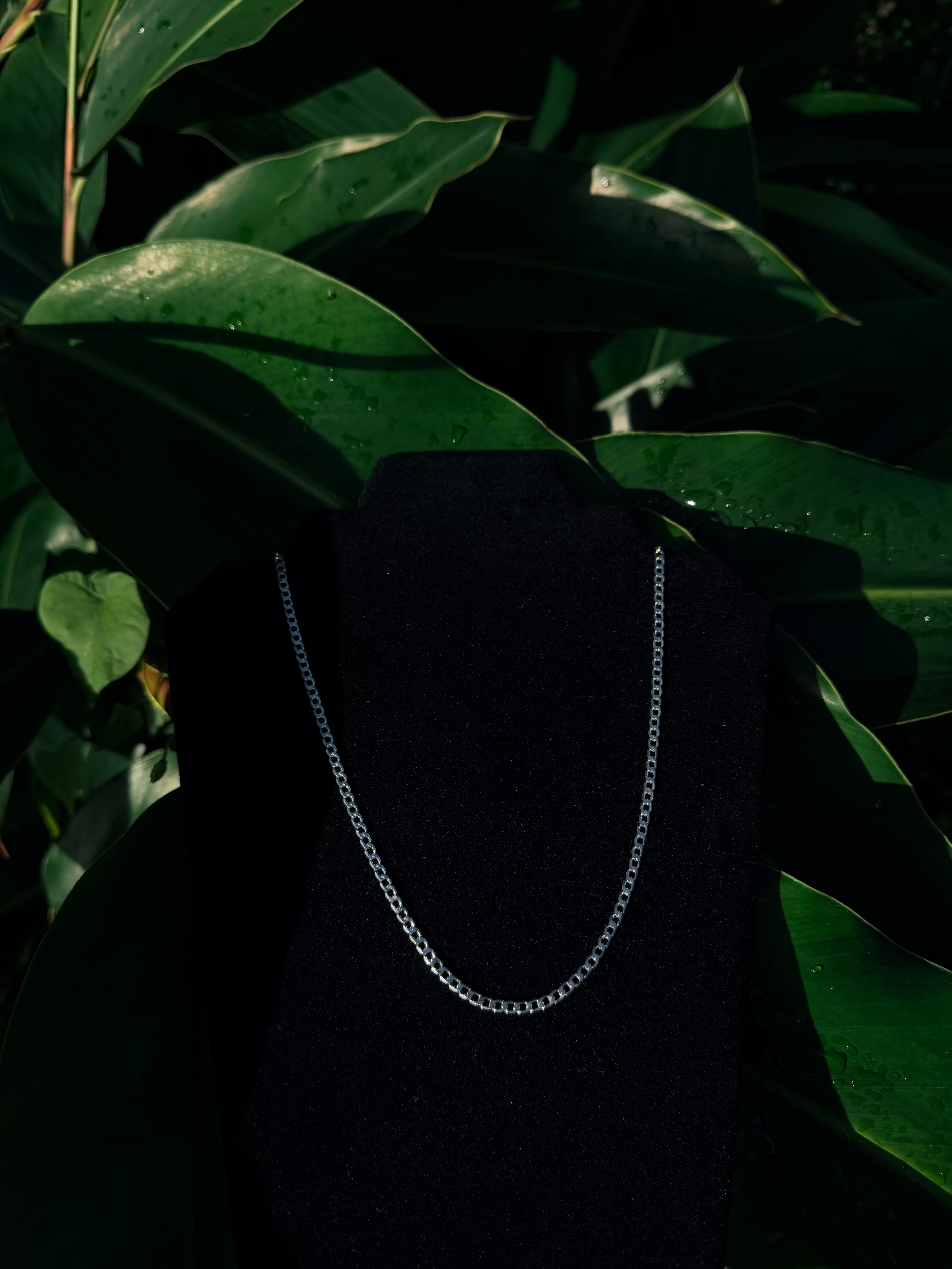 Solid 925 Sterling Silver Curb Link Chain