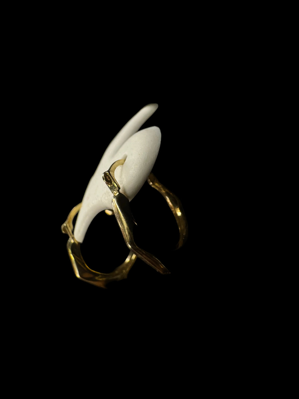 14k Solid Gold Textured Medium Hoop Earrings with Secure Latch Clasp