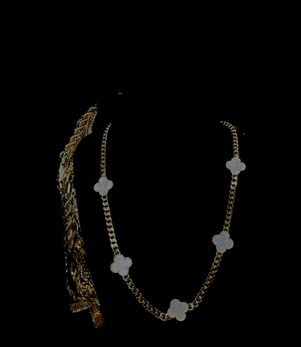 White Clover 14k Gold-Filled Link Chain Necklace, 5mm Curb Style, 22-Inch Length