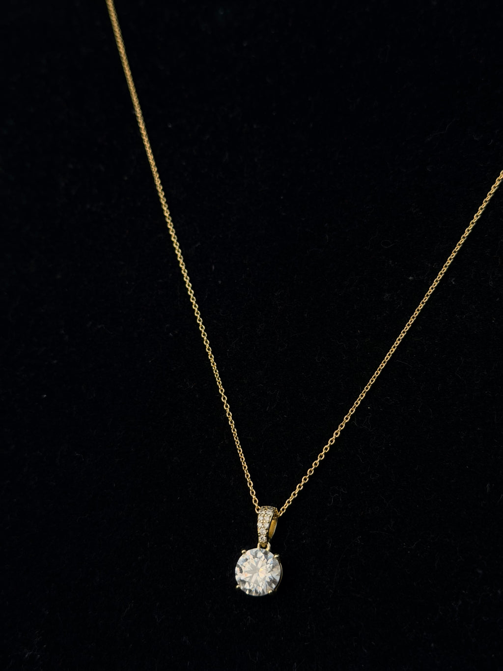 10k Solid Cable Link With Genuine Moissanite Stone