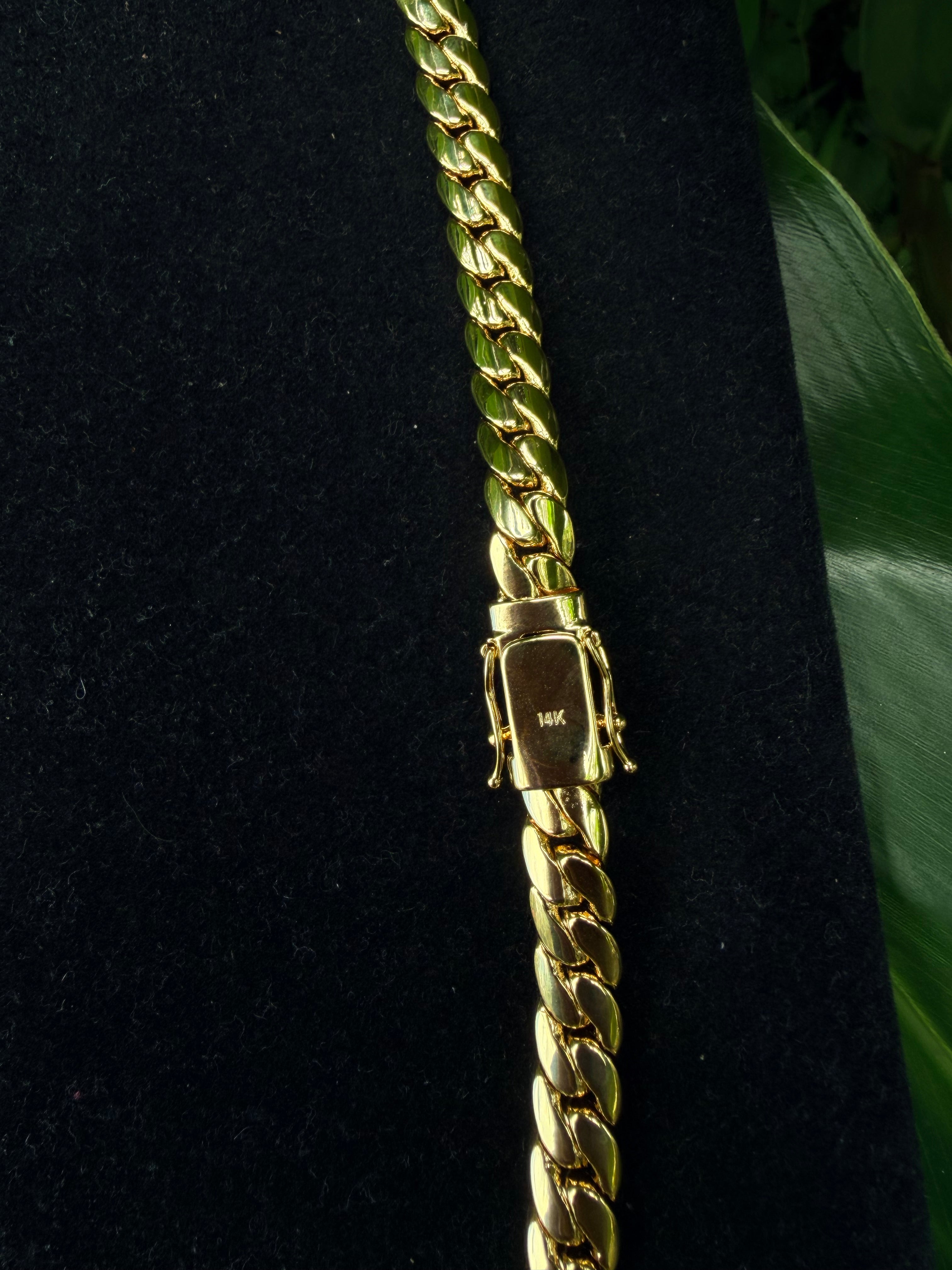 Miami Cuban Link Chain – 14K Gold Filled, 8mm Width, 24 Inches Length