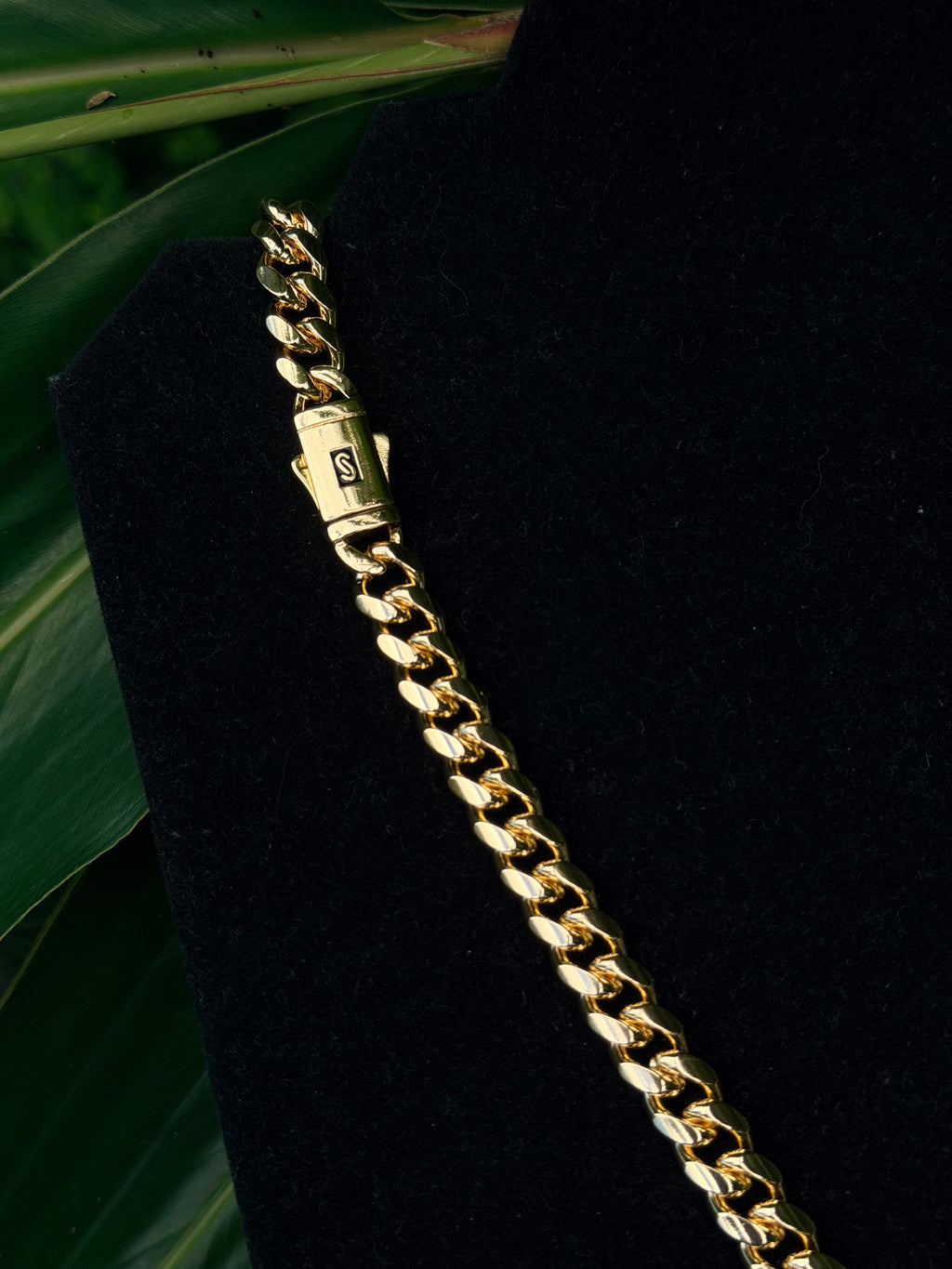 Cuban Link Necklace with Monaco Clasp – 14k Gold Filled, 24-Inch