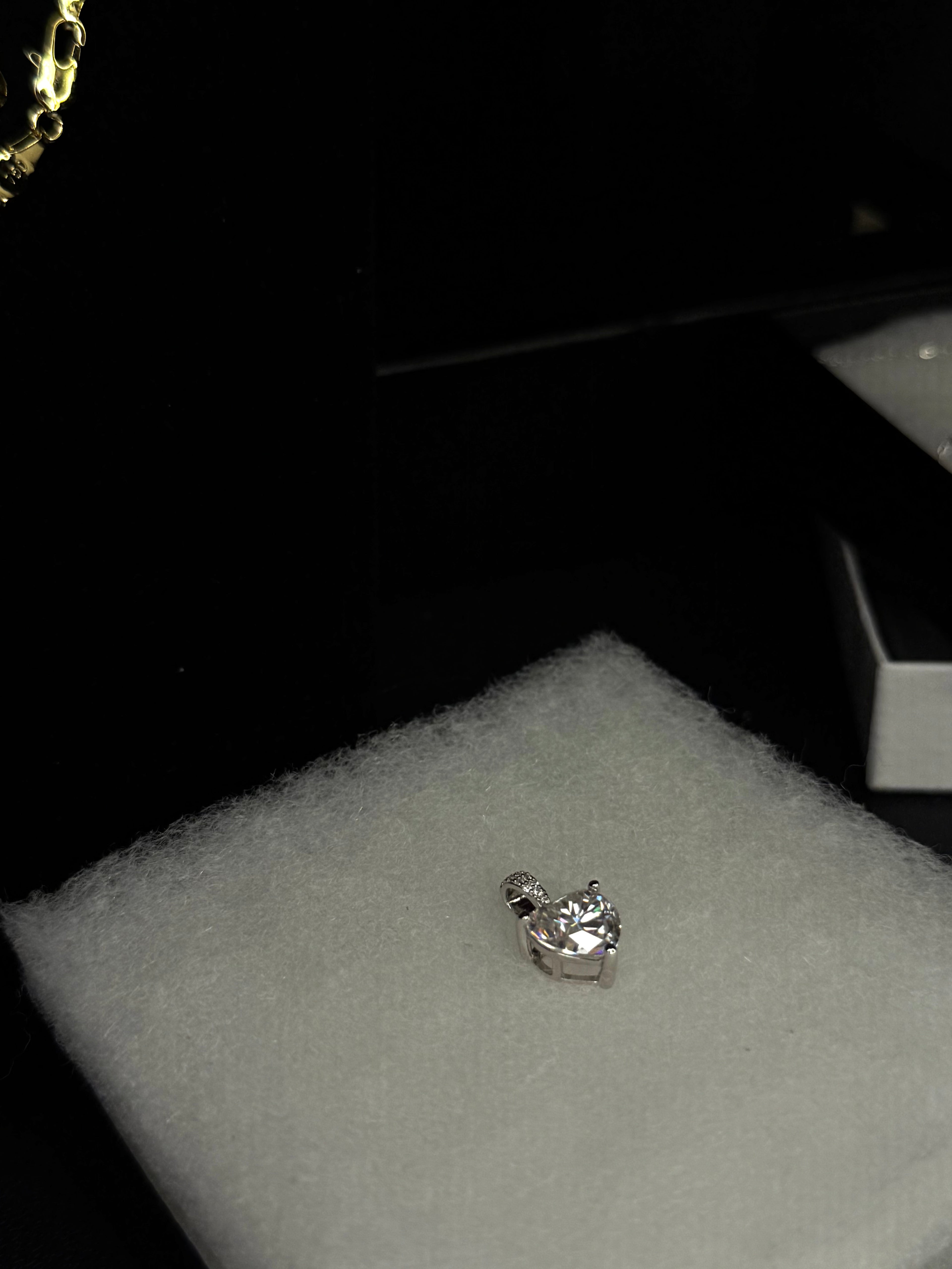 4CT Moissanite Heart Pendant
