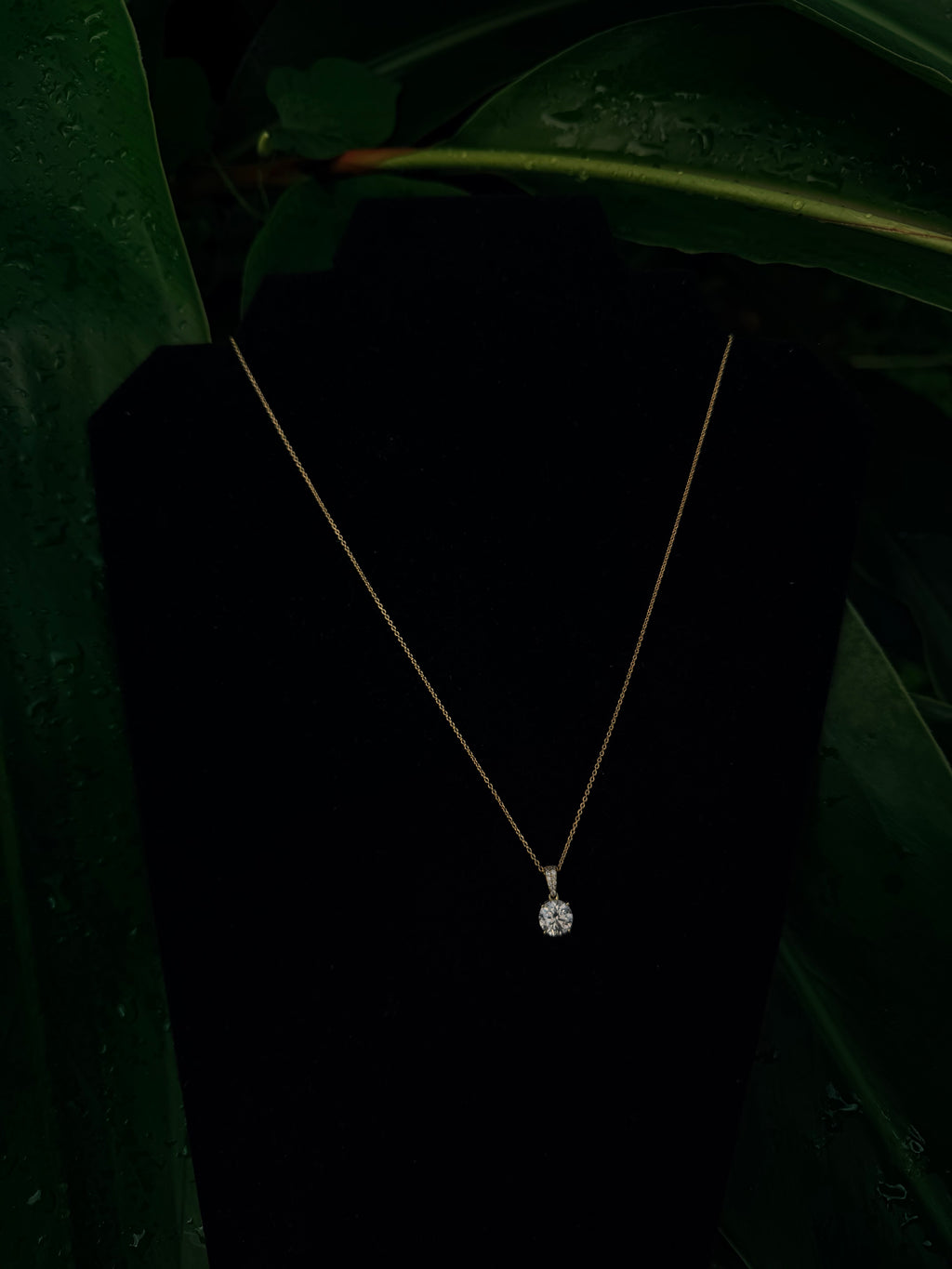 10k Solid Cable Link With Genuine Moissanite Stone