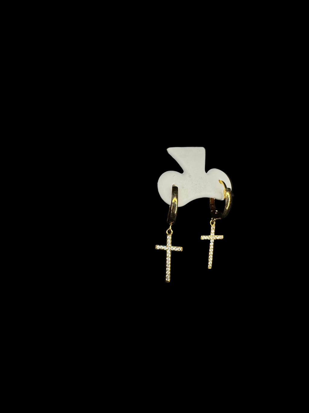 14k Gold Filled Hoops With Cross