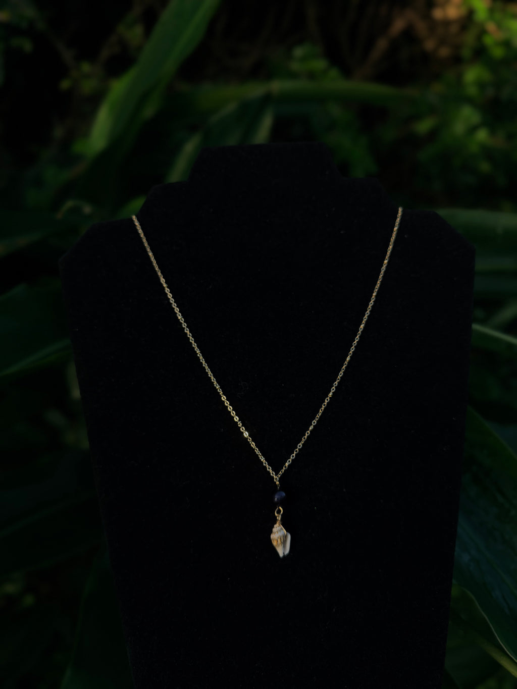 14k gold filled Simple Cable Chain with Pearl Shell Pendant
