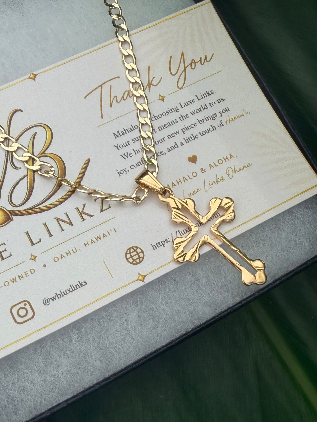 Simple Diamond cut cross set- 14k Gold filled