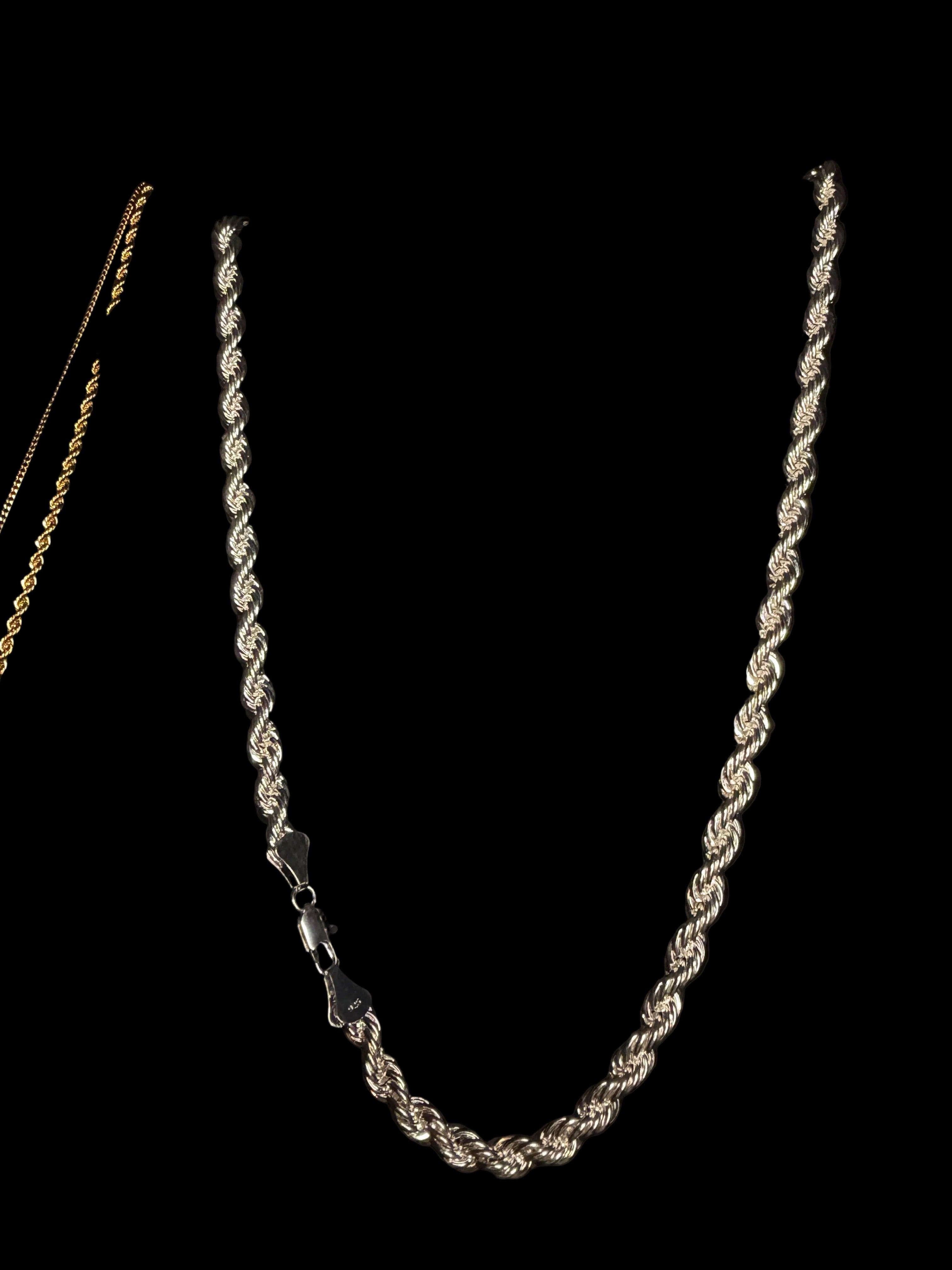 925 Solid Sterling Silver Rope