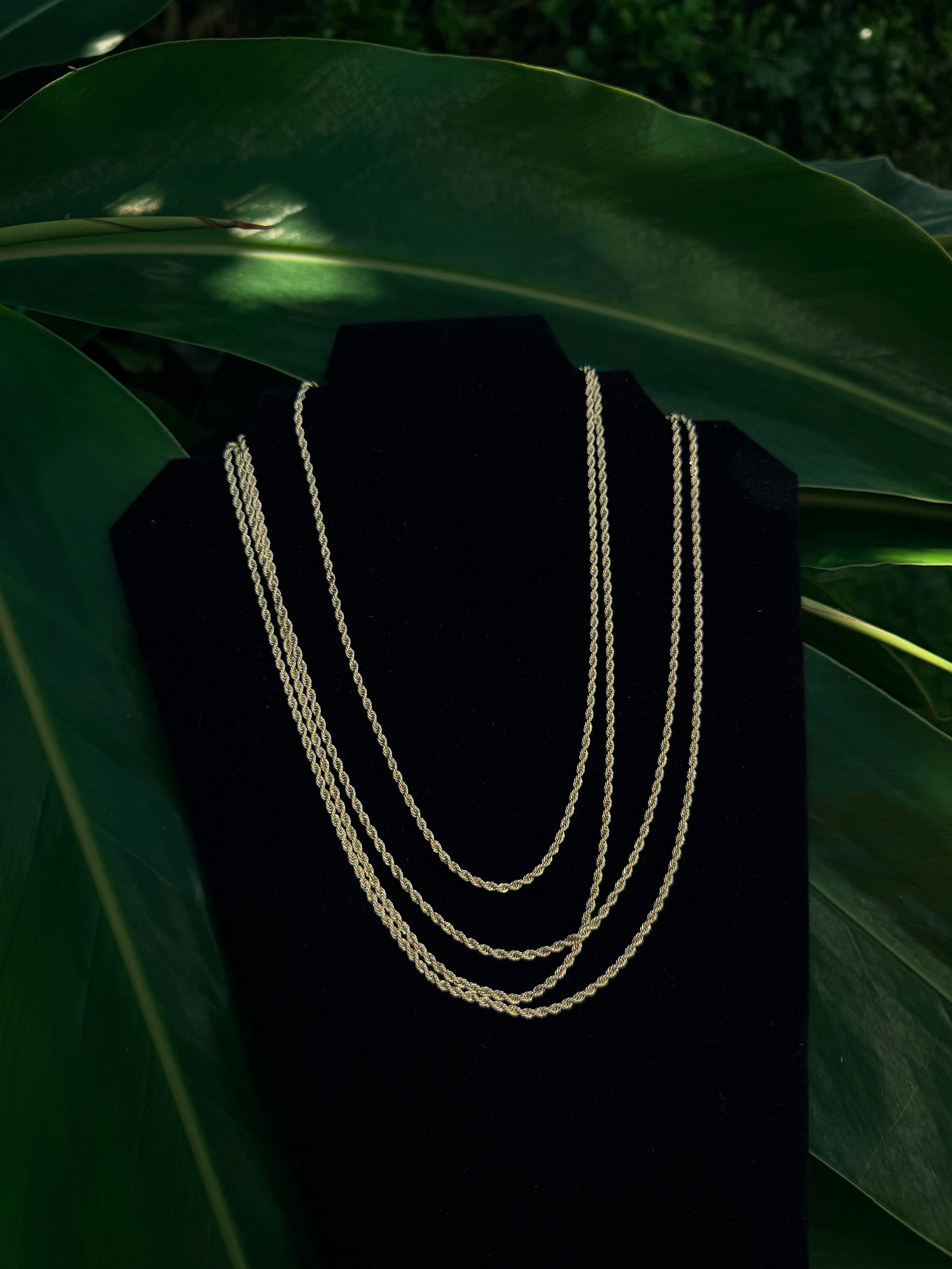 14k gold filled 3mm Rope