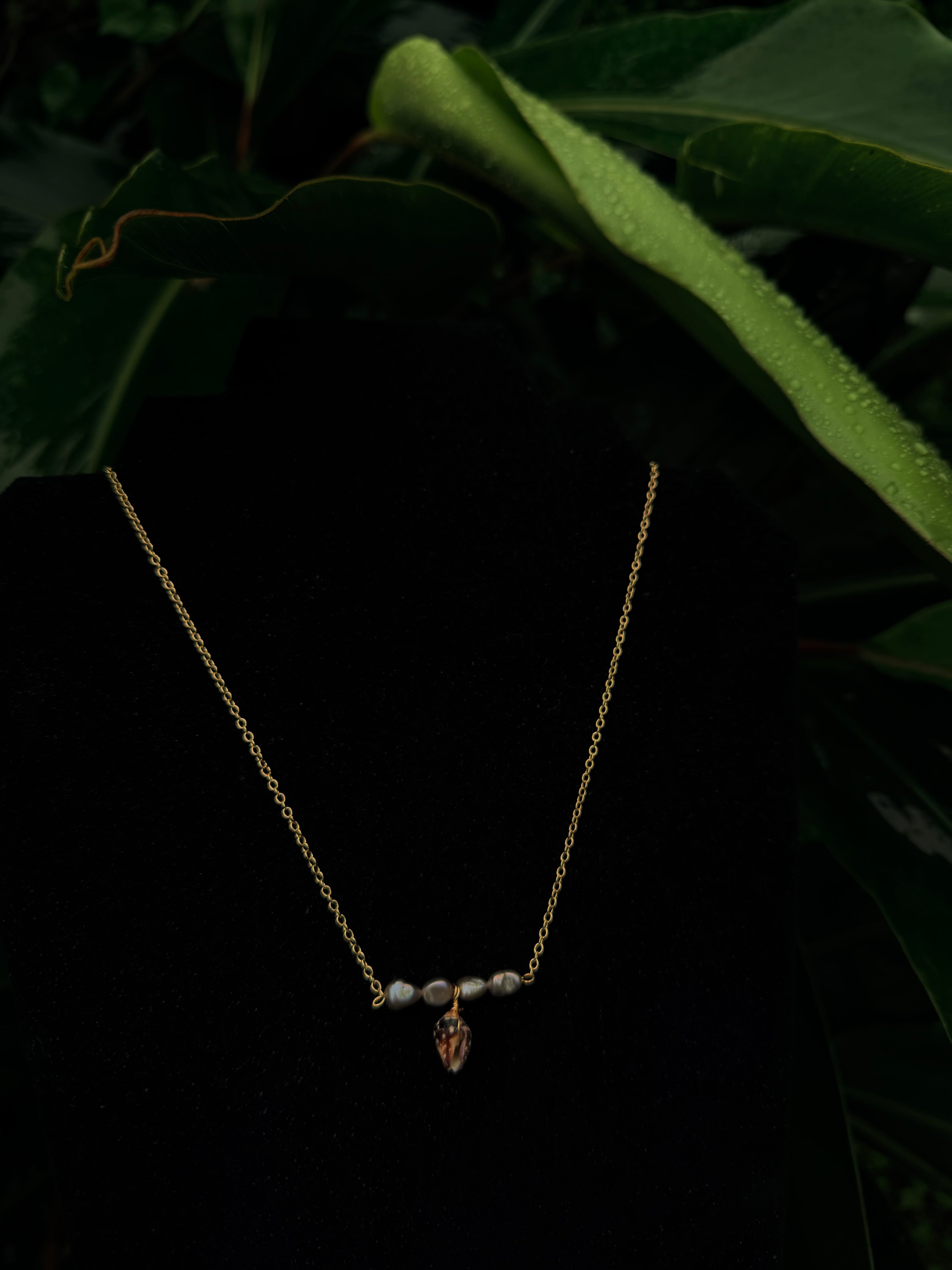 14k gold filled Pearl Shell Chain