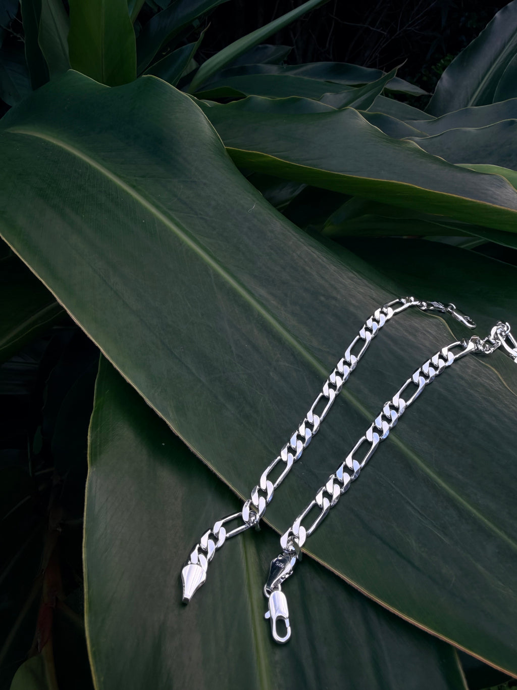 925 sterling silver Figaro Bracelet 8.5”