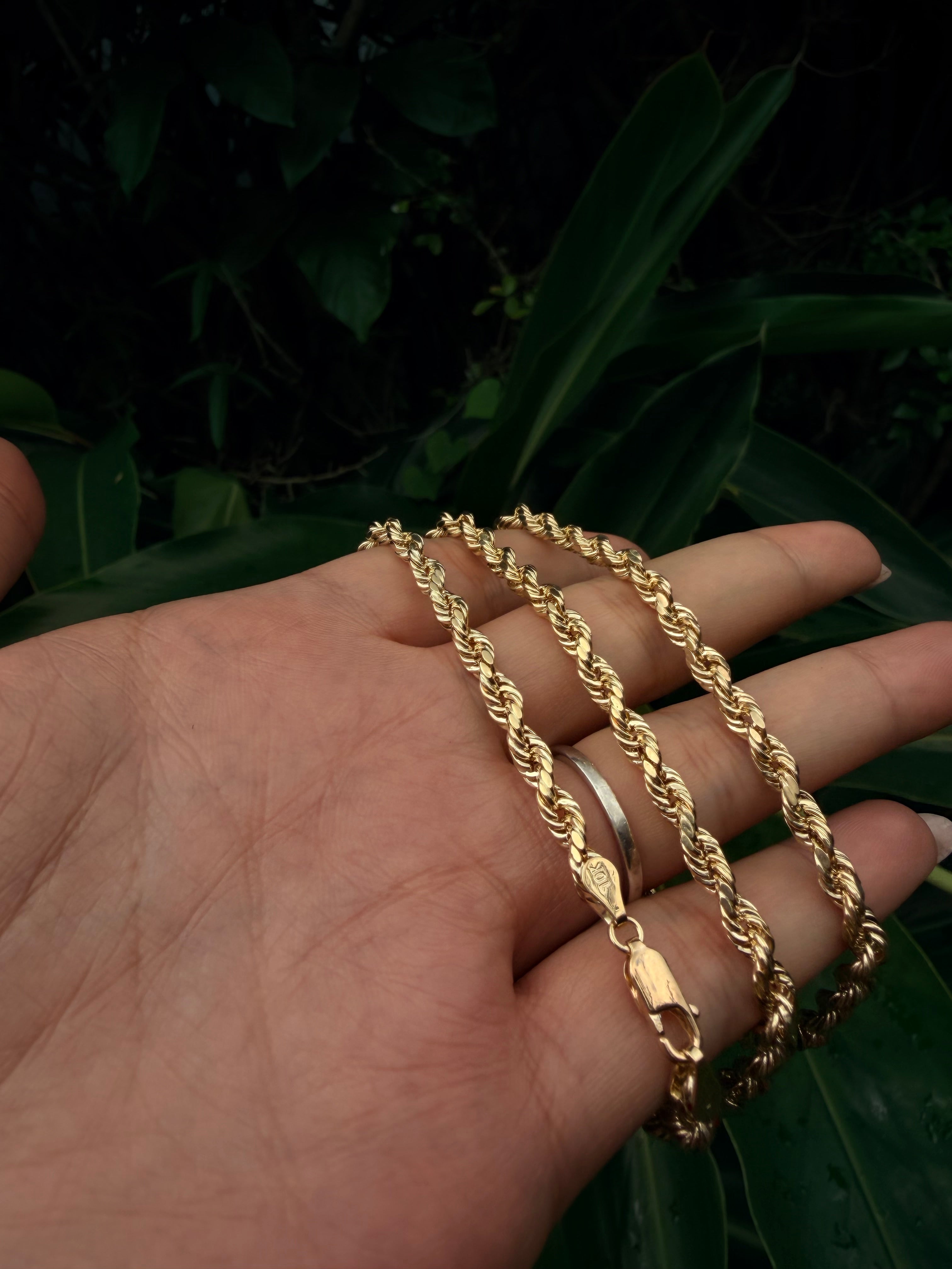 10k 4.2mm Gold Rope Bracelet