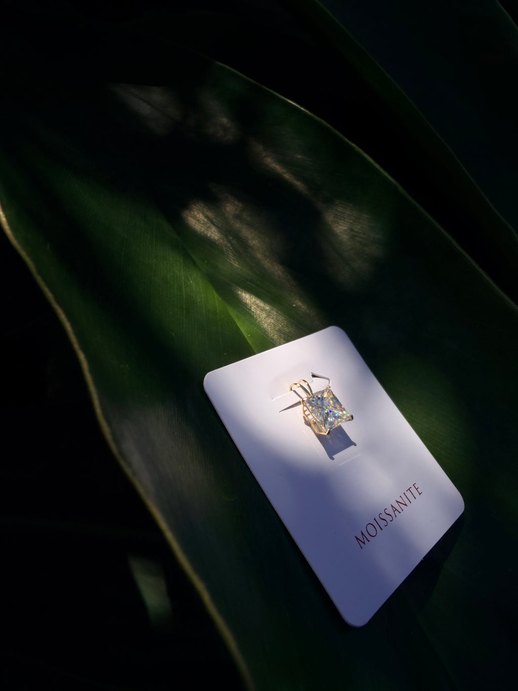 Genuine 14k gold Pendant With 2ct Moissanite