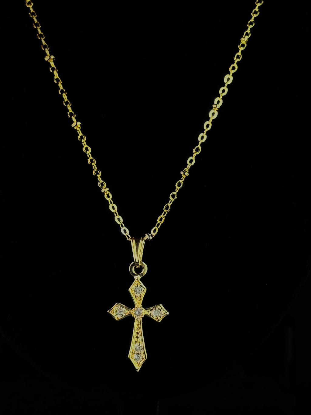Highly Favored Beaded Cable Link Necklace – 14k Gold Filled Cross Pendant with Tarnish-Resistant Finish
