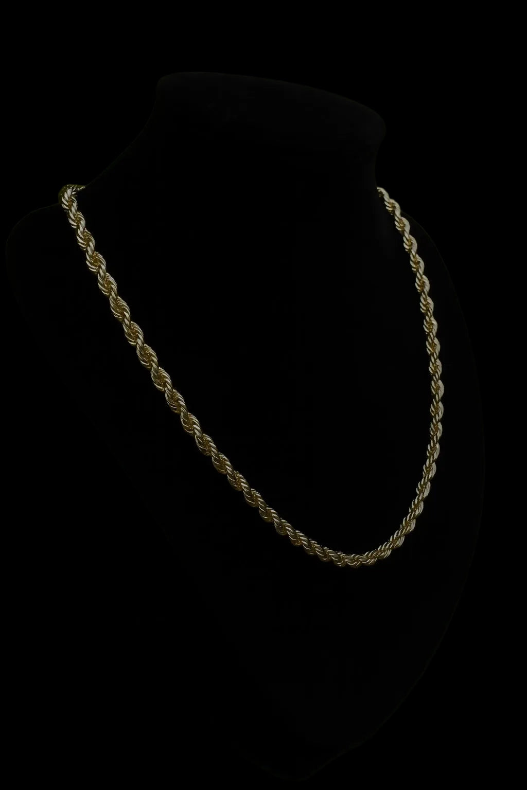14k Gold Filled Rope Chain Necklace - Durable, Tarnish-Resistant, Available in 22" and 24" Lengths, 3mm–5mm Width