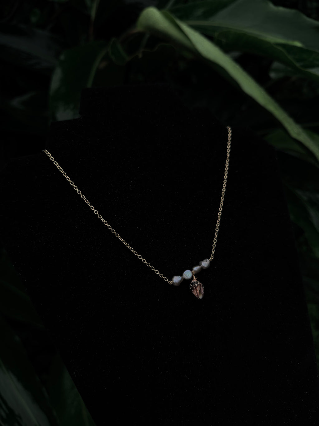 14k gold filled Pearl Shell Chain