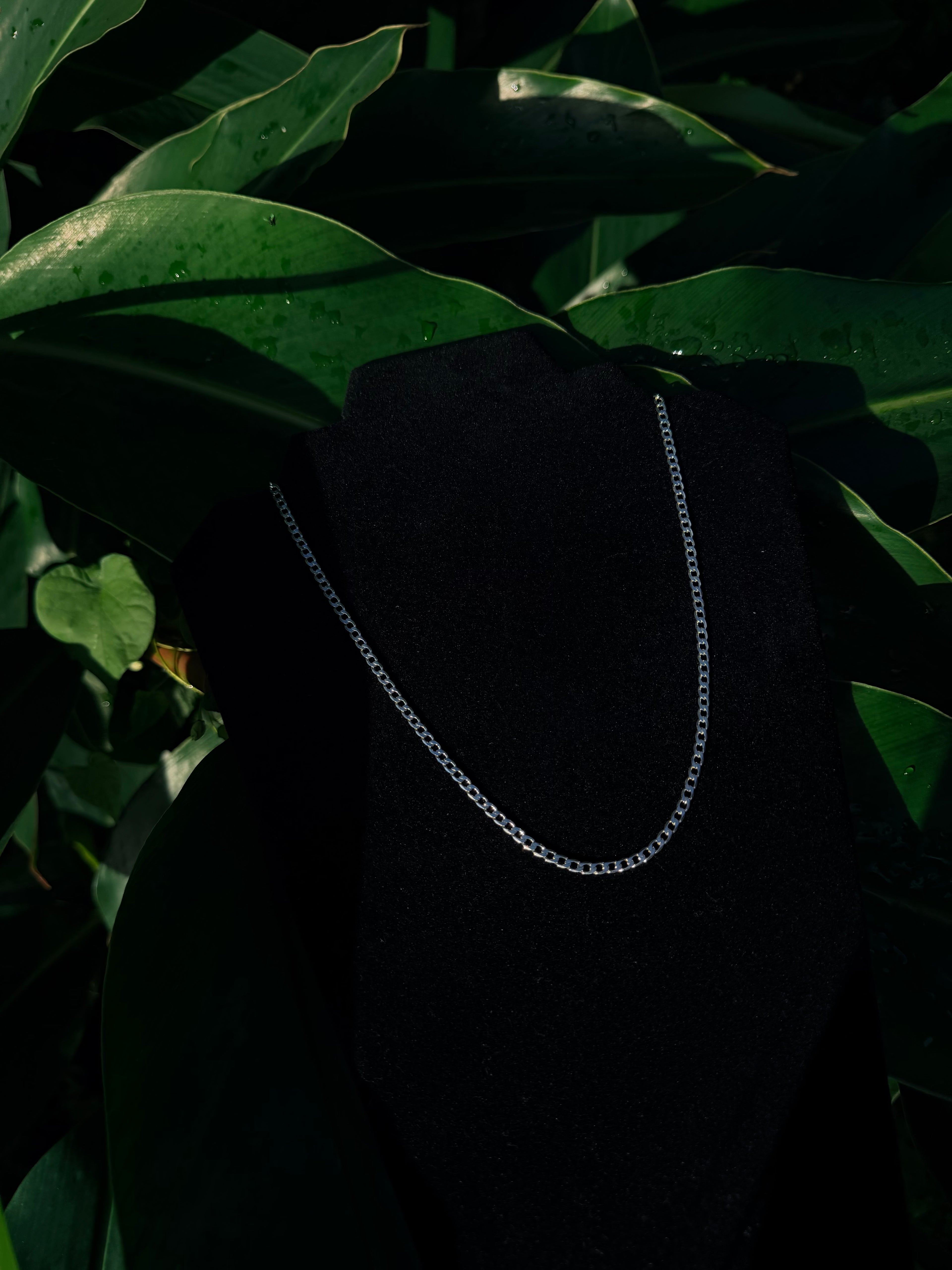Solid 925 Sterling Silver Curb Link Chain