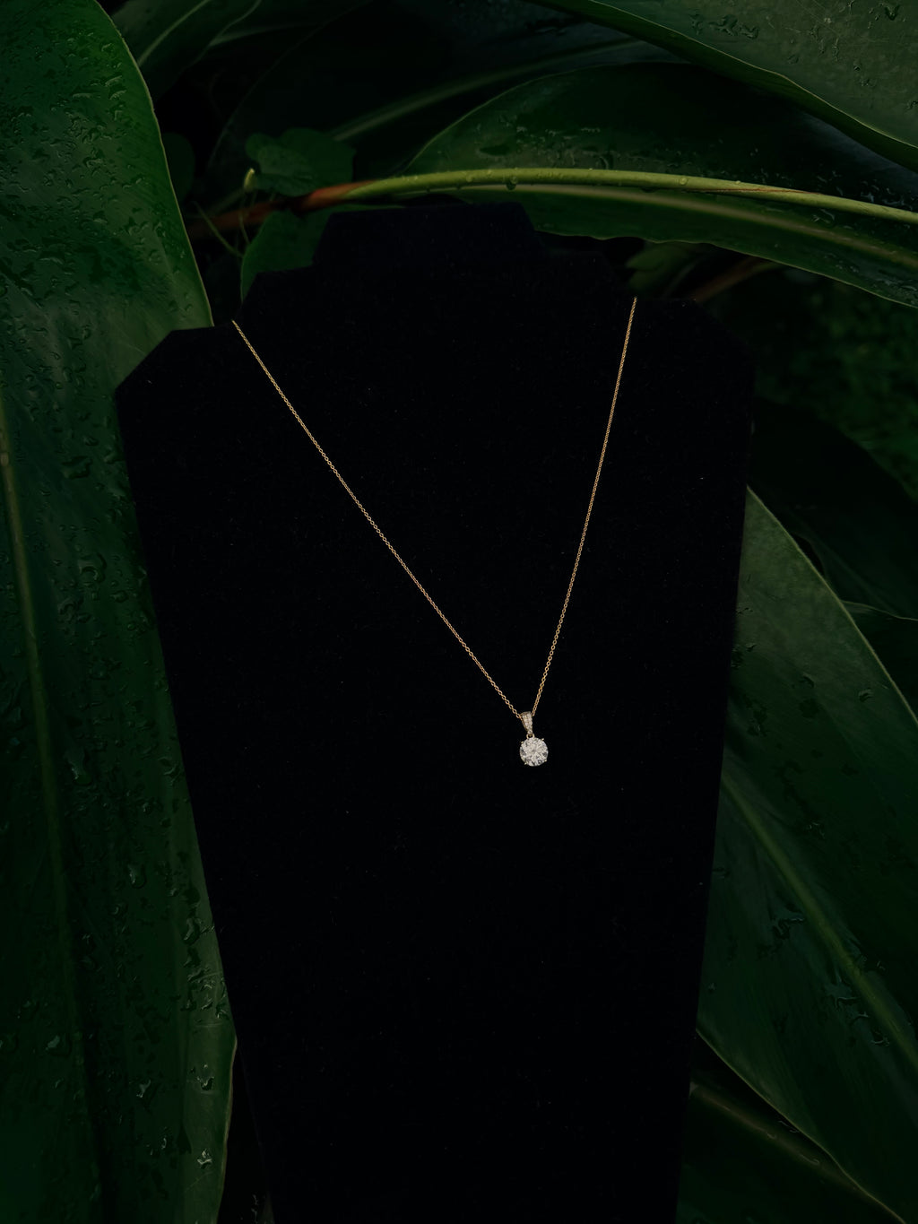 10k Solid Cable Link With Genuine Moissanite Stone