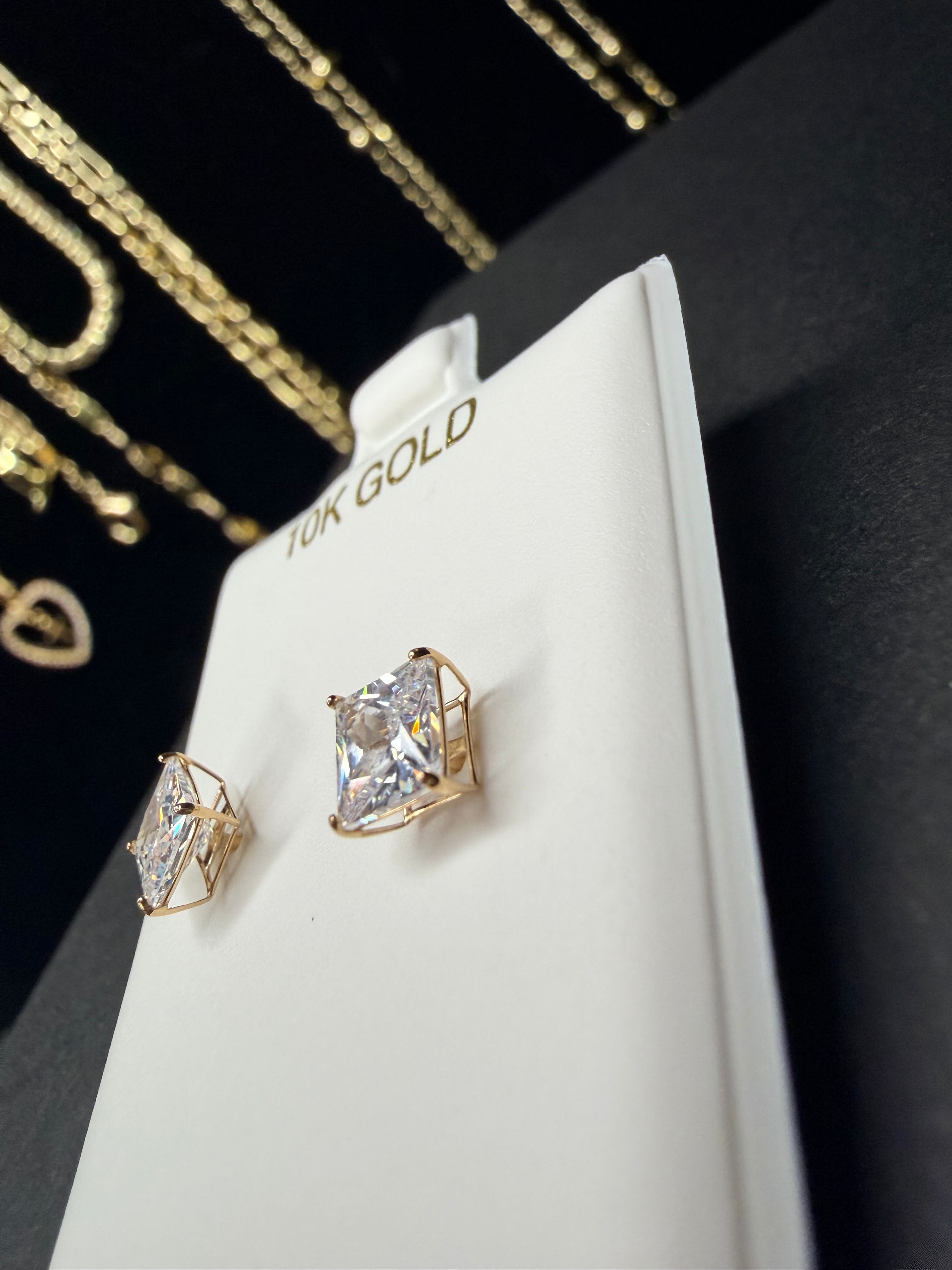 10k Gold Diamond Earrings