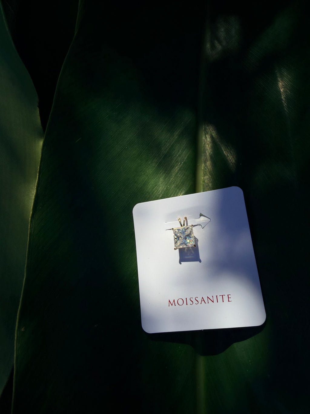 Genuine 14k gold Pendant With 2ct Moissanite