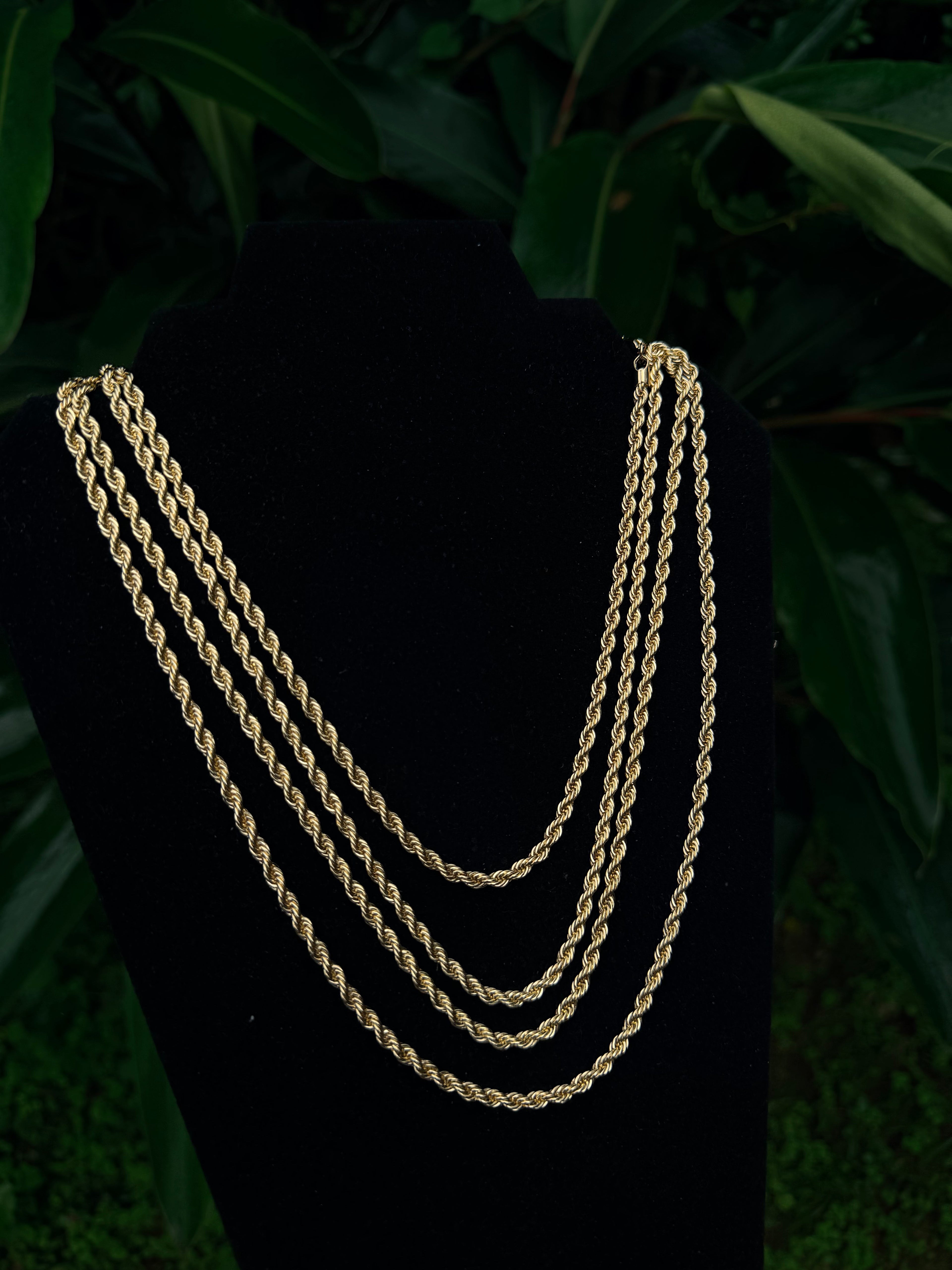 14k gold filled 4mm ropes