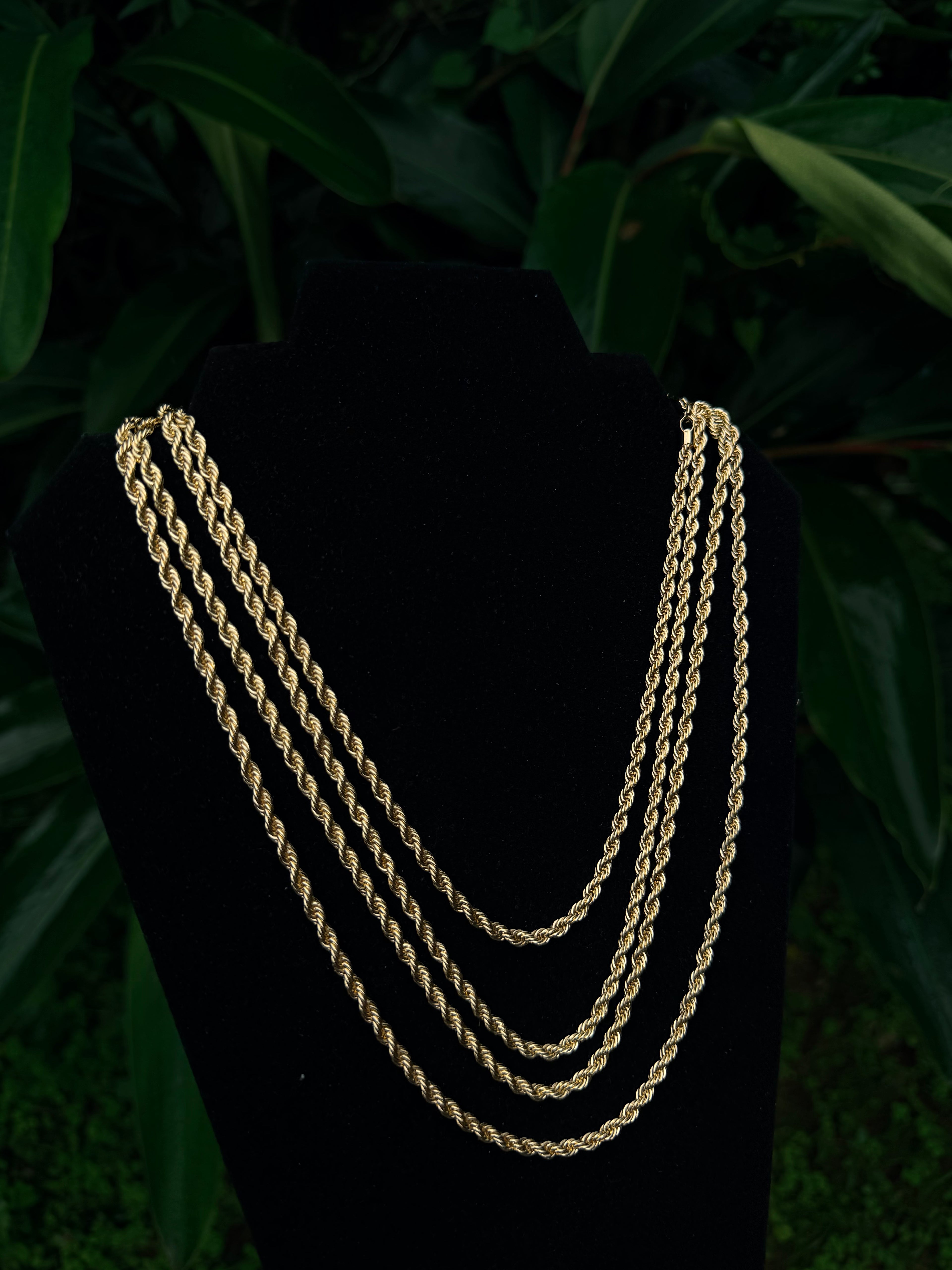 14k gold filled 4mm ropes