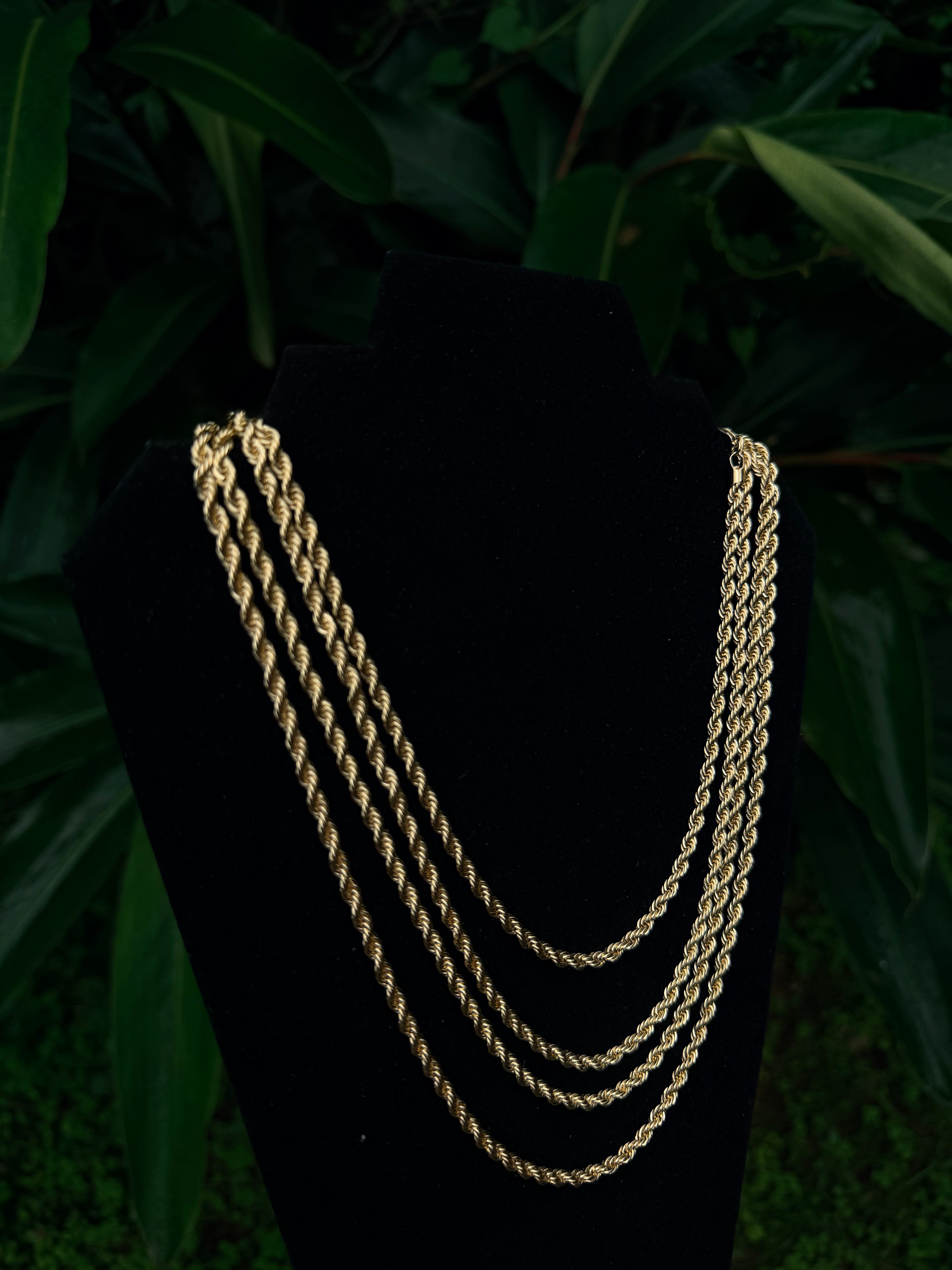 14k gold filled 4mm ropes