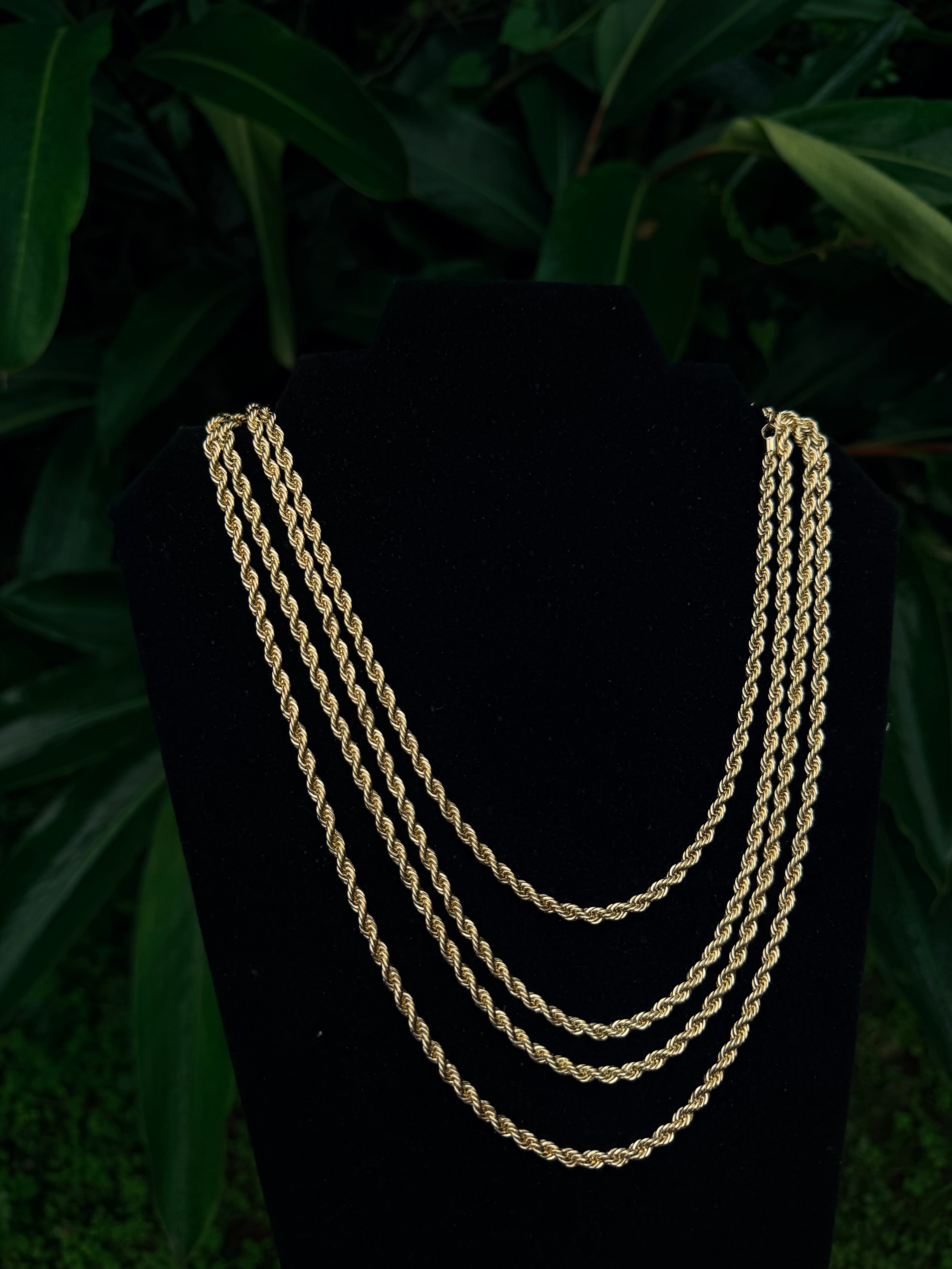 14k gold filled 4mm ropes