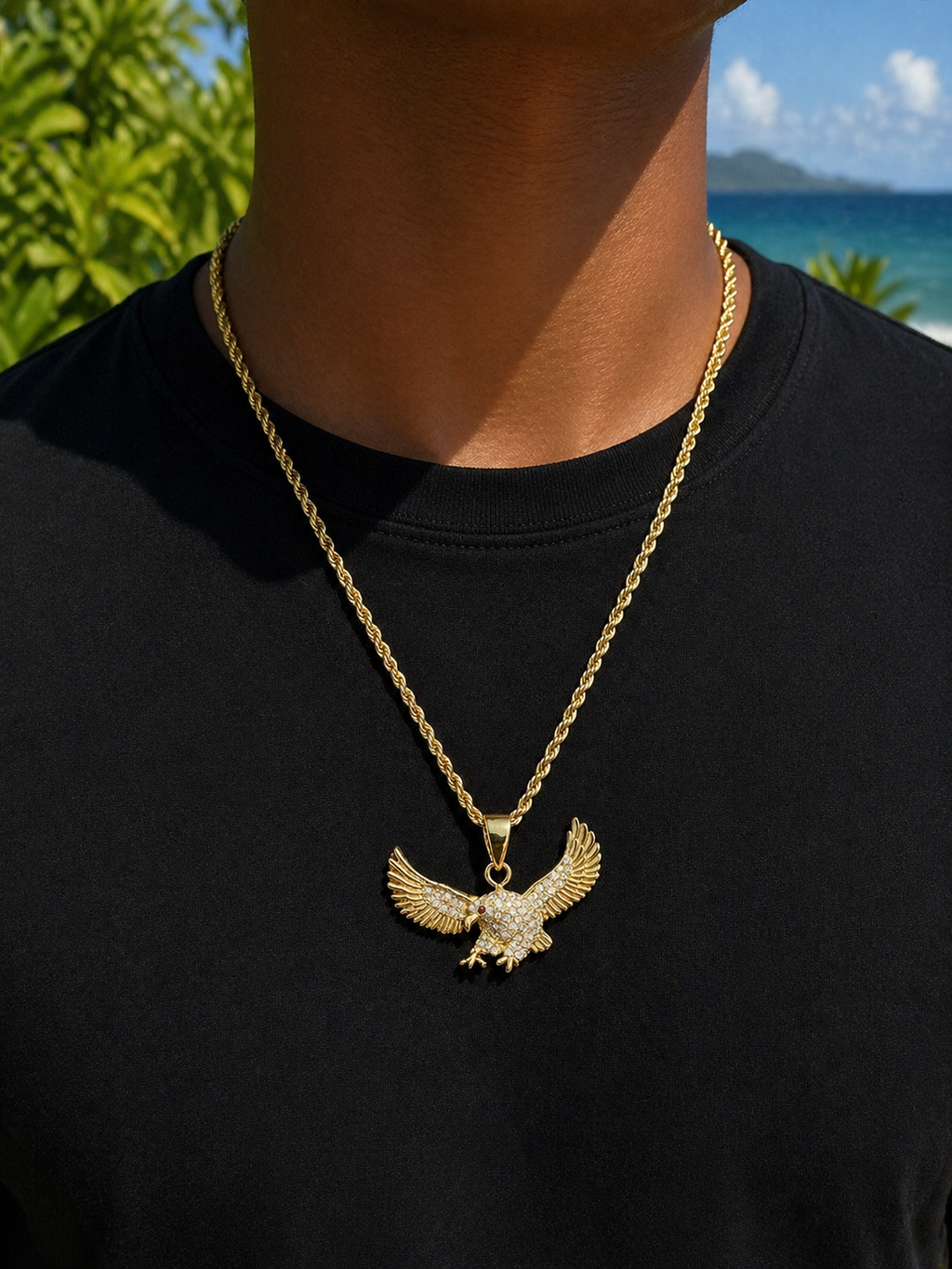 King of the Sky 10K Gold Rope Chain Necklace - 20 Inch, 1.5mm