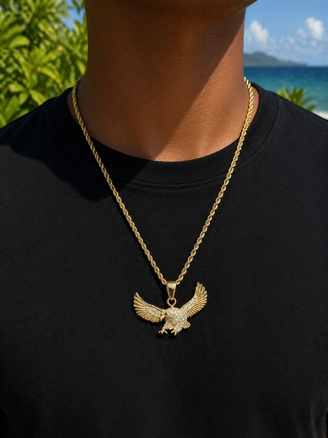 King of the Sky 10K Gold Rope Chain Necklace - 20 Inch, 1.5mm