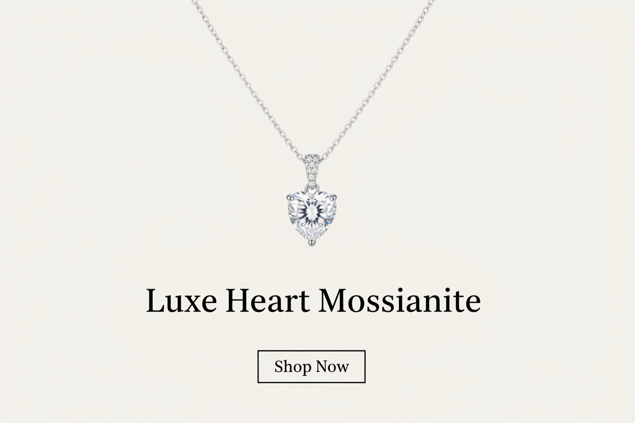 Luxe Heart Moissanite Banner
